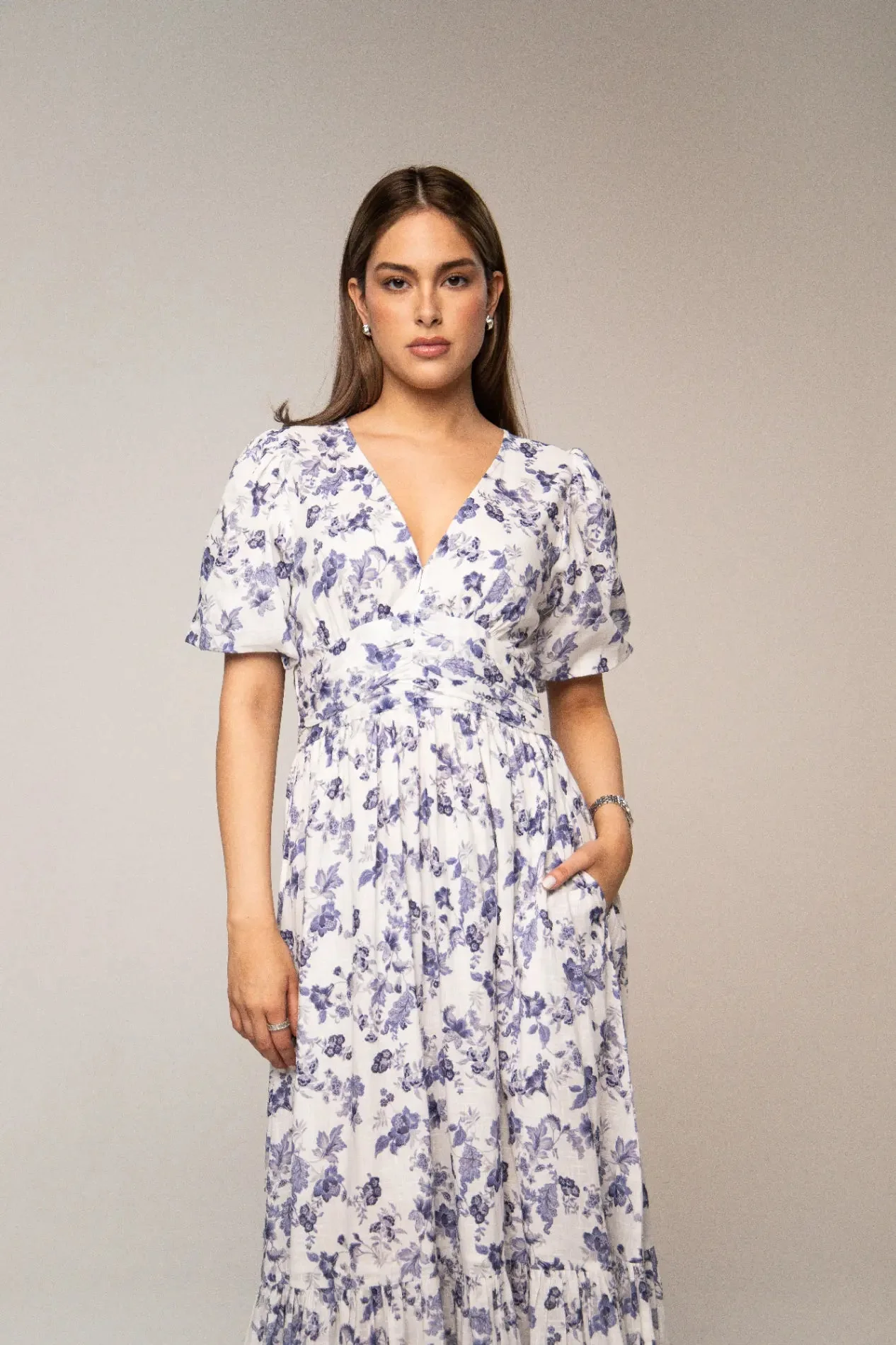 Leonora Dress Porcelain Blue - Image 8