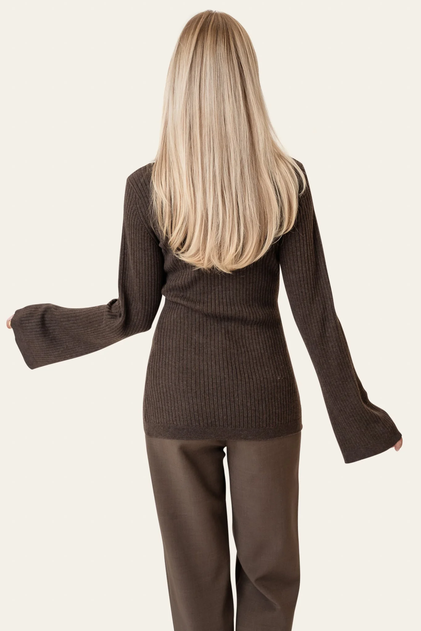 Elma Cardigan Dark Brown - Image 10
