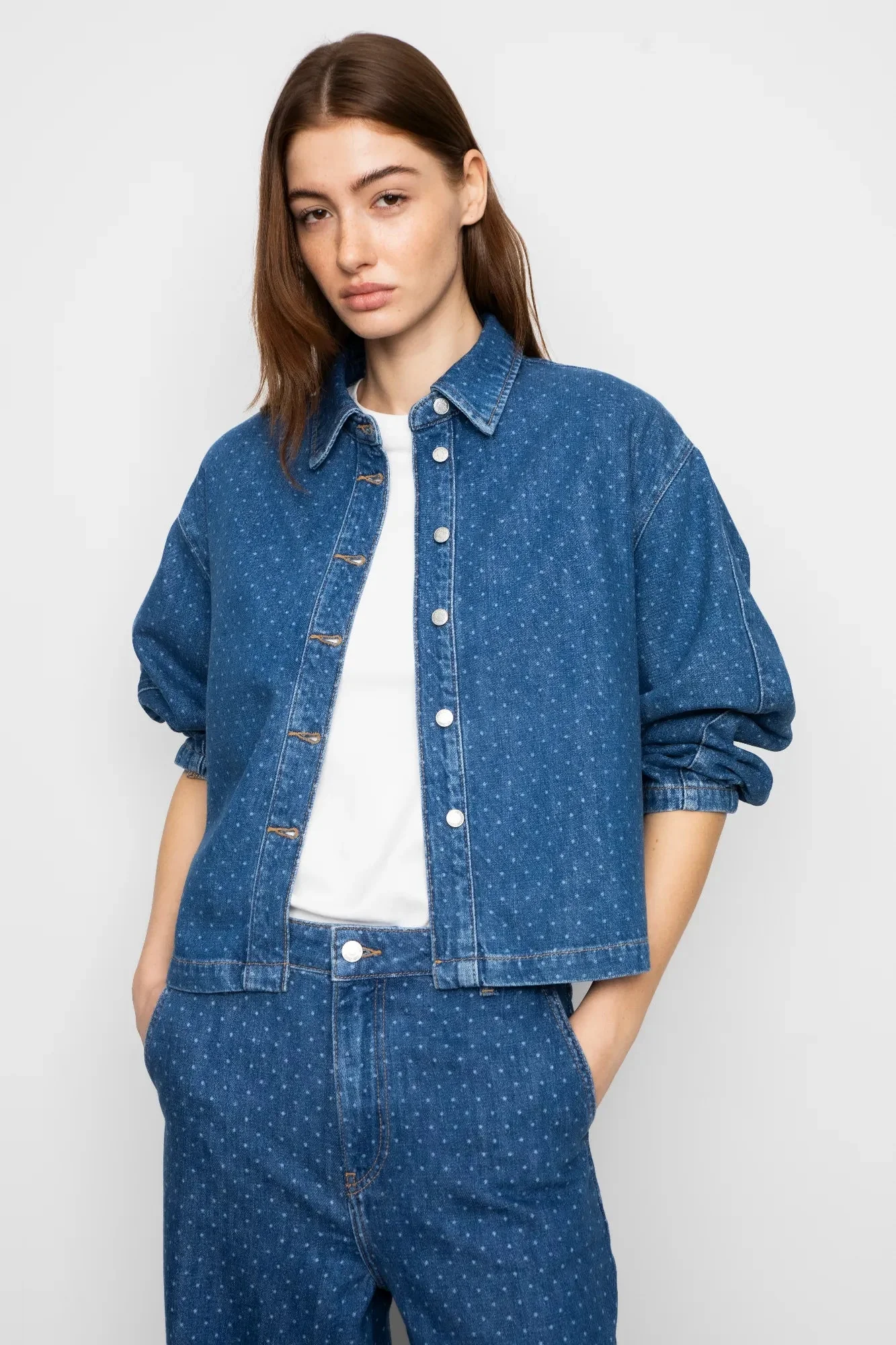 Marley Shirt Mid Blue Dot - Image 2