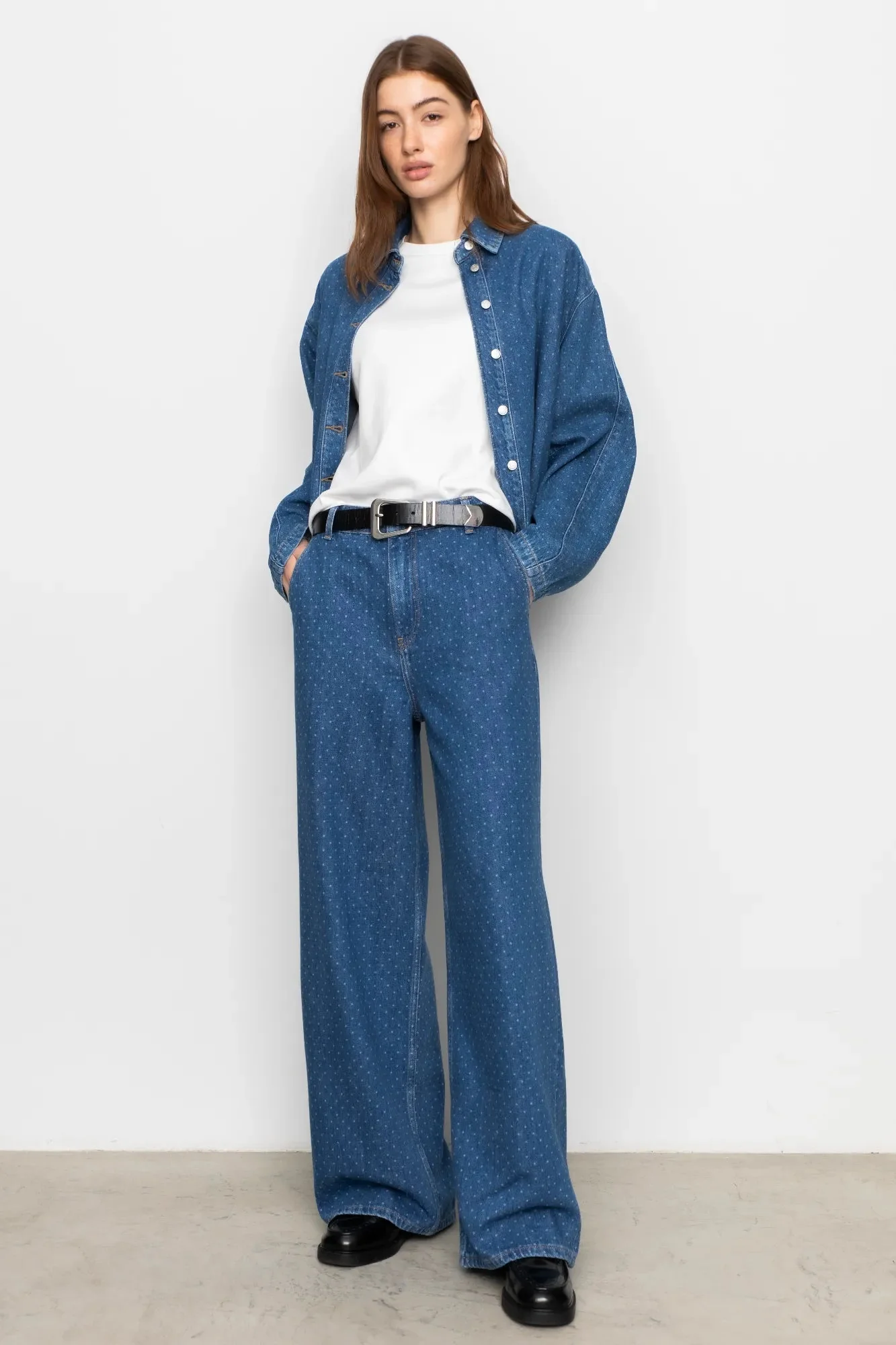 Marley Shirt Mid Blue Dot - Image 3