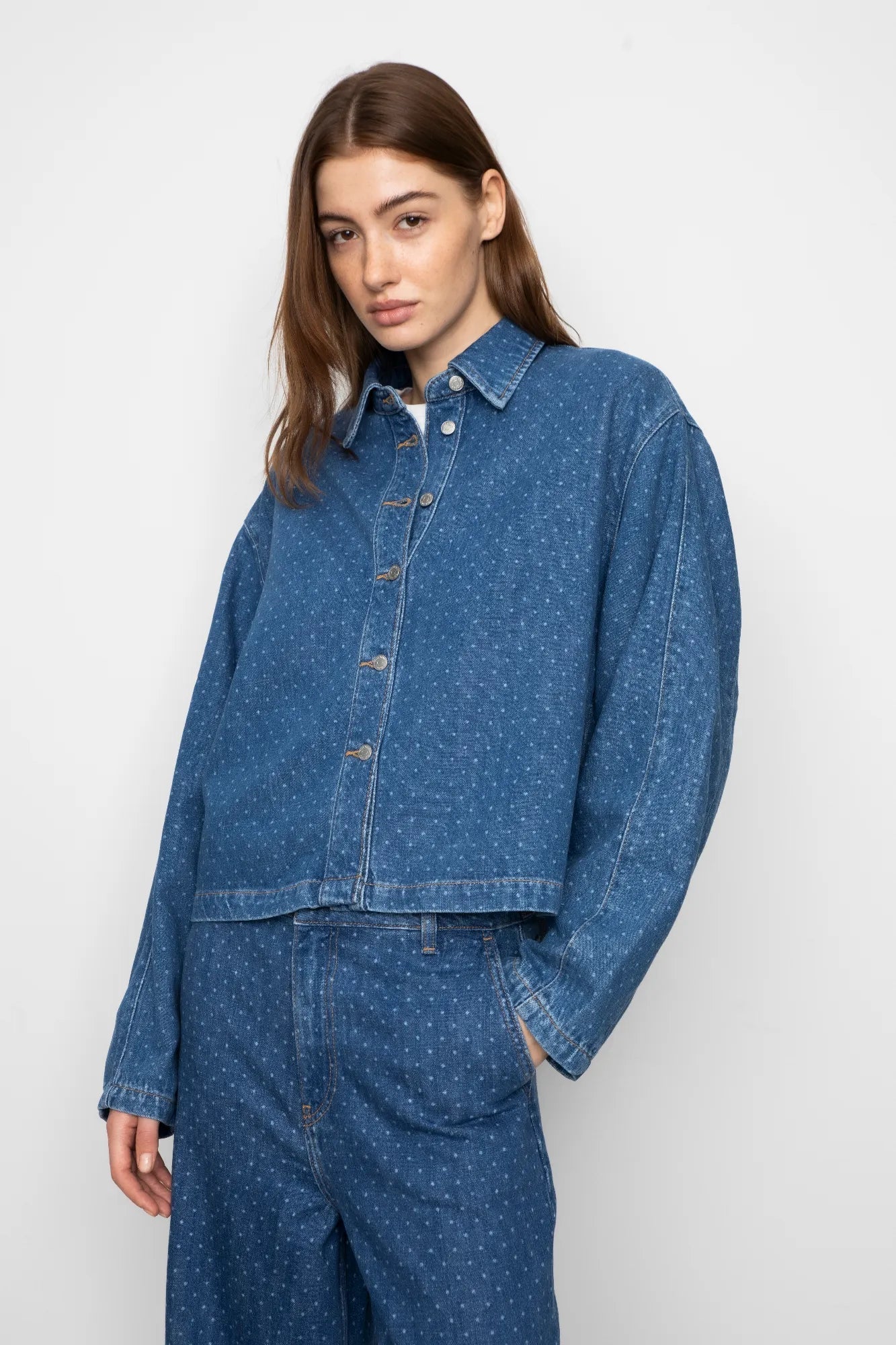 Marley Shirt Mid Blue Dot - Image 4