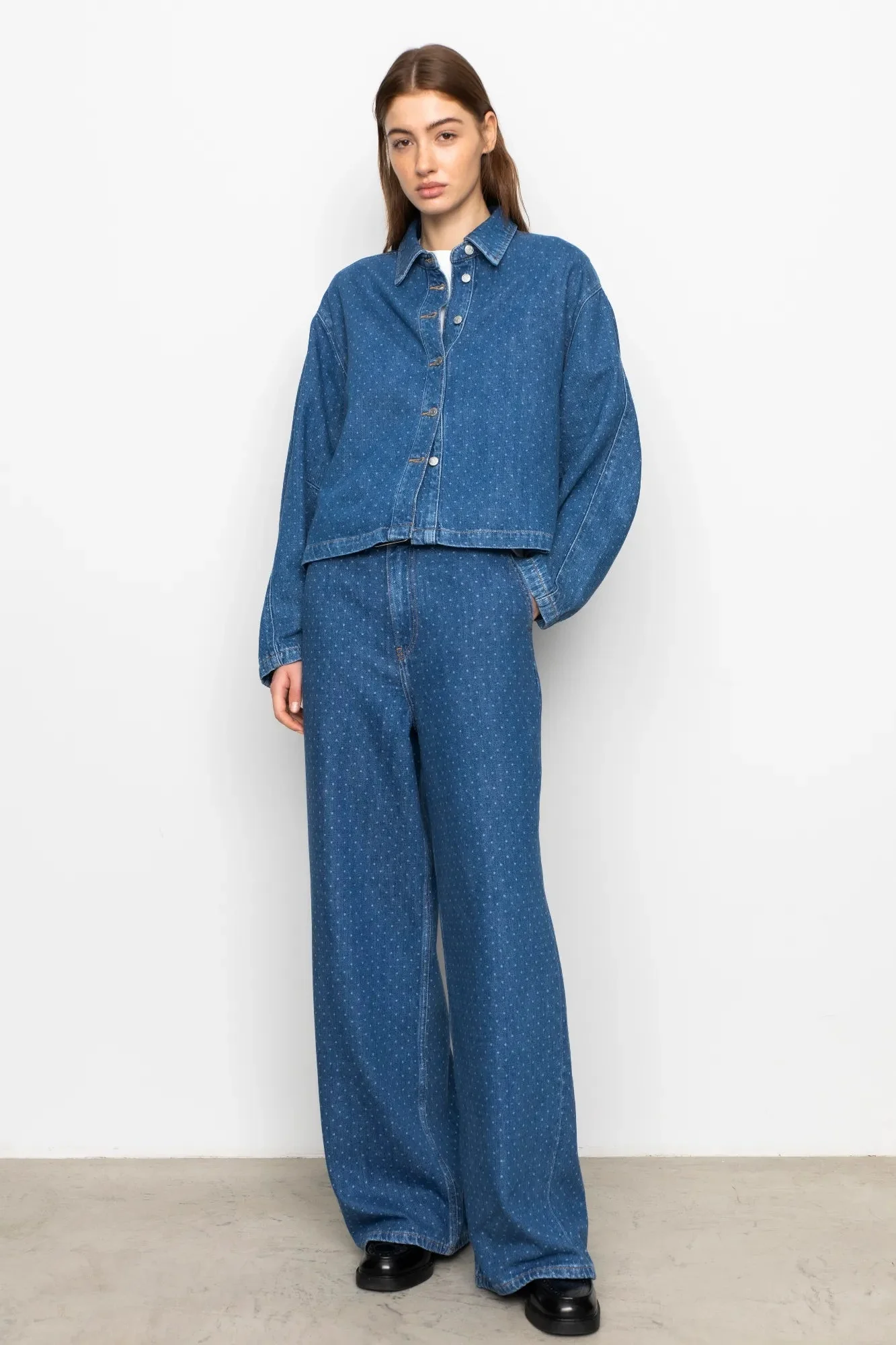 Marley Shirt Mid Blue Dot - Image 6