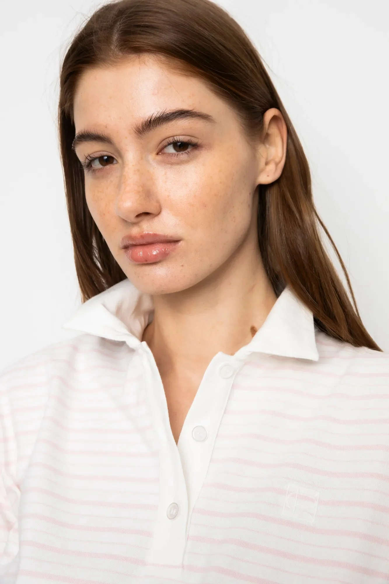 Elmer Polo Shirt Light Pink Stripe - Image 3
