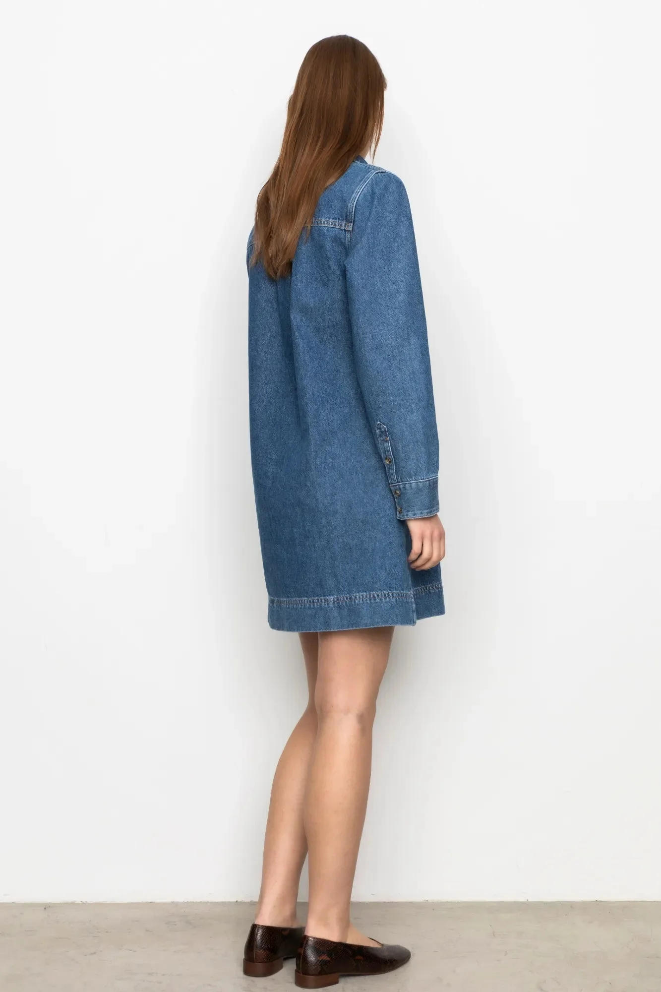 Haley Dress Mid Blue - Image 13