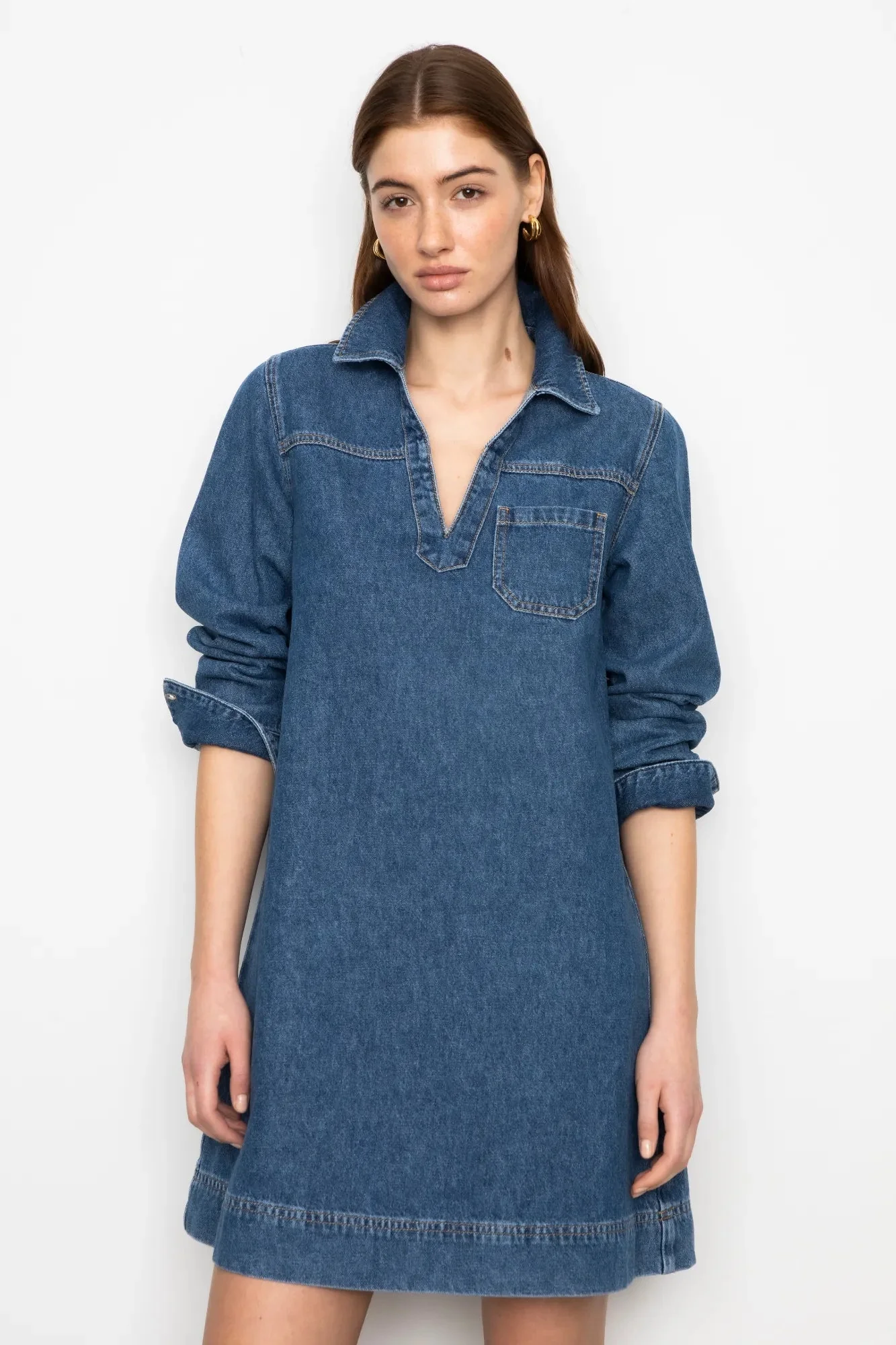 Haley Dress Mid Blue - Image 9