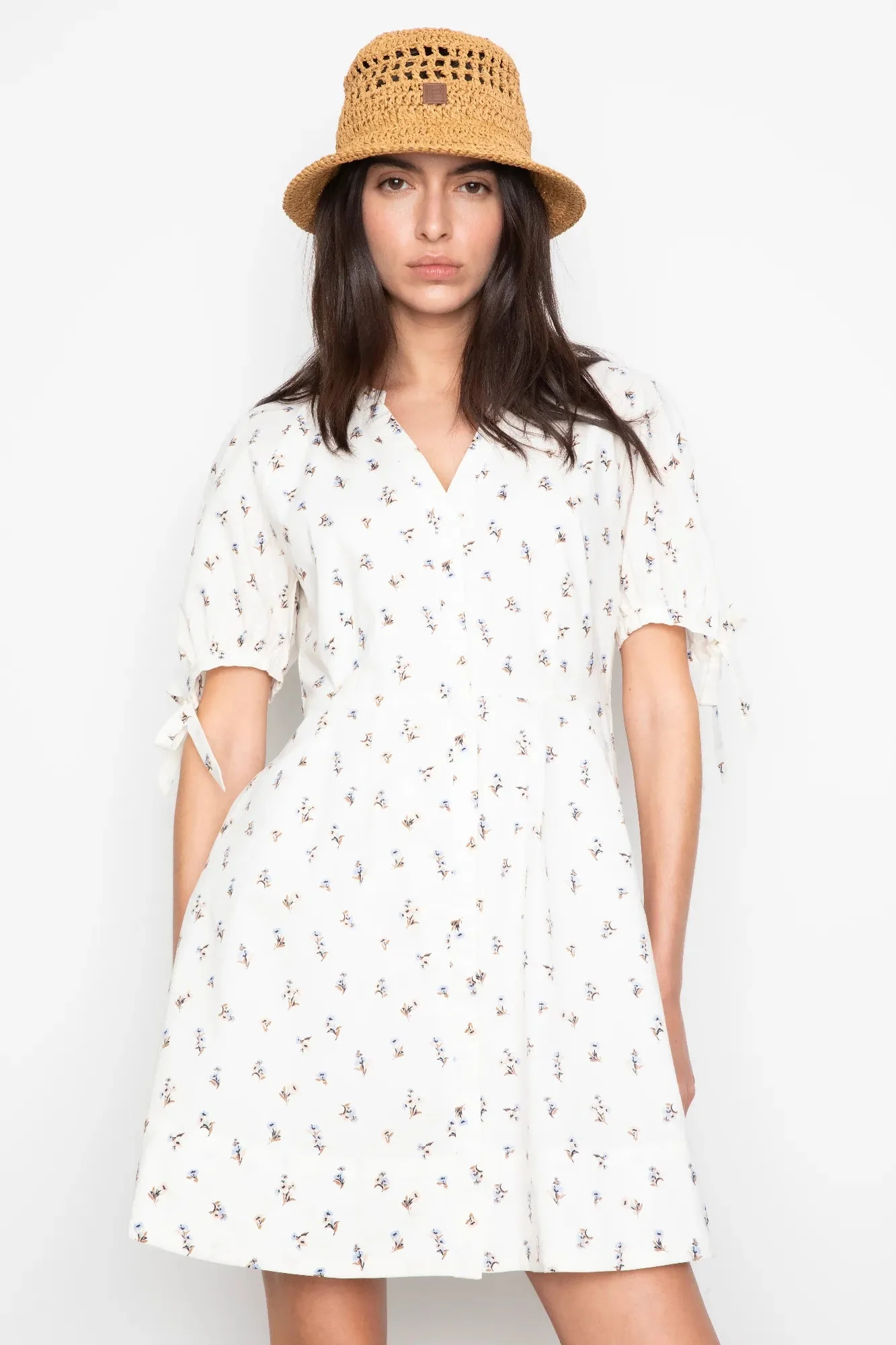 Lia Dress White Anemone Print - Image 15