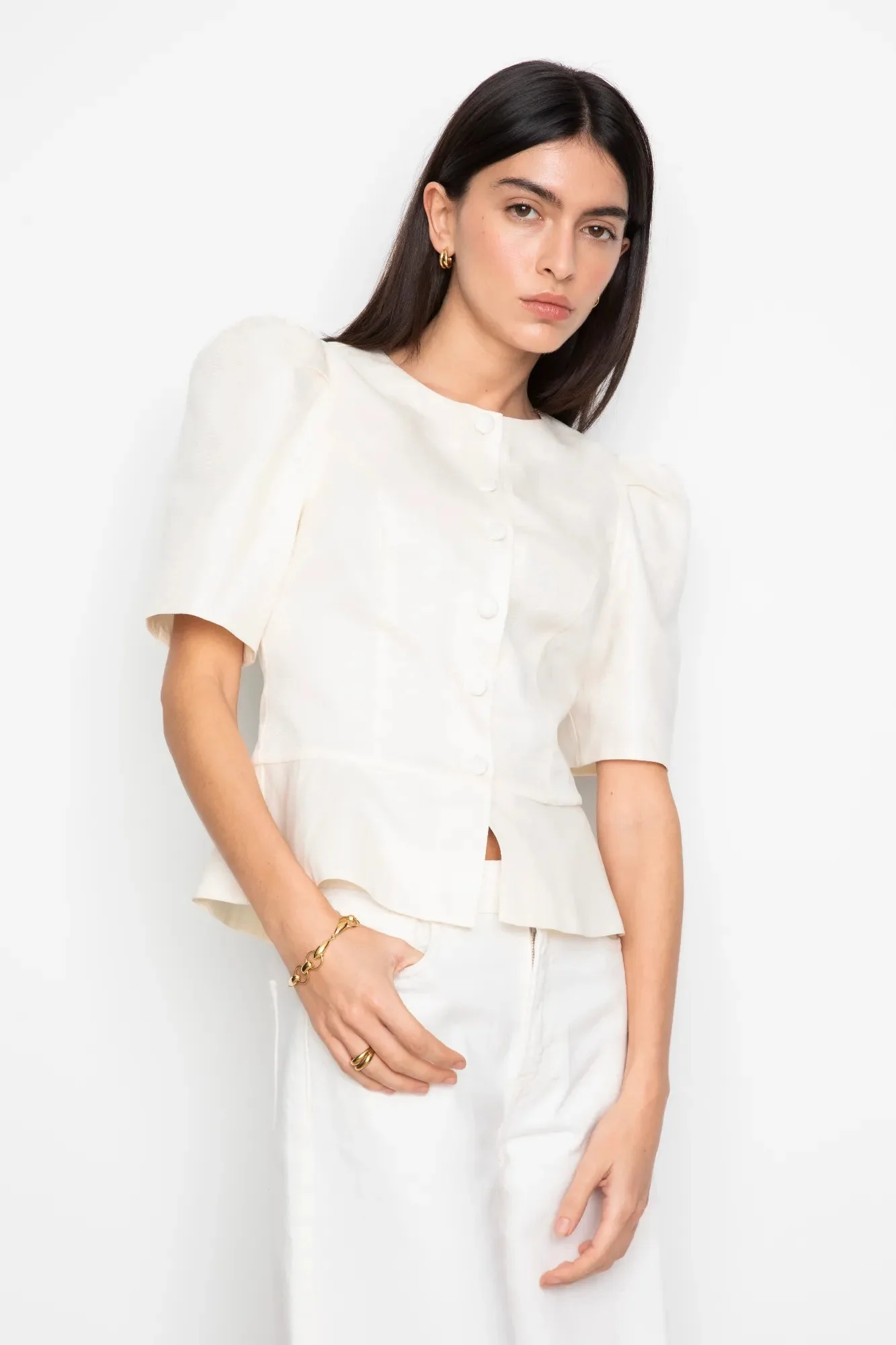 Sabina Blouse Cream - Image 2