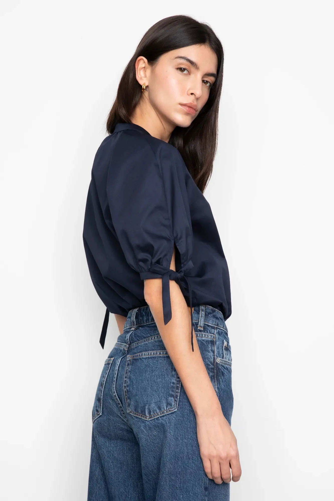 Liza Blouse Navy - Image 4