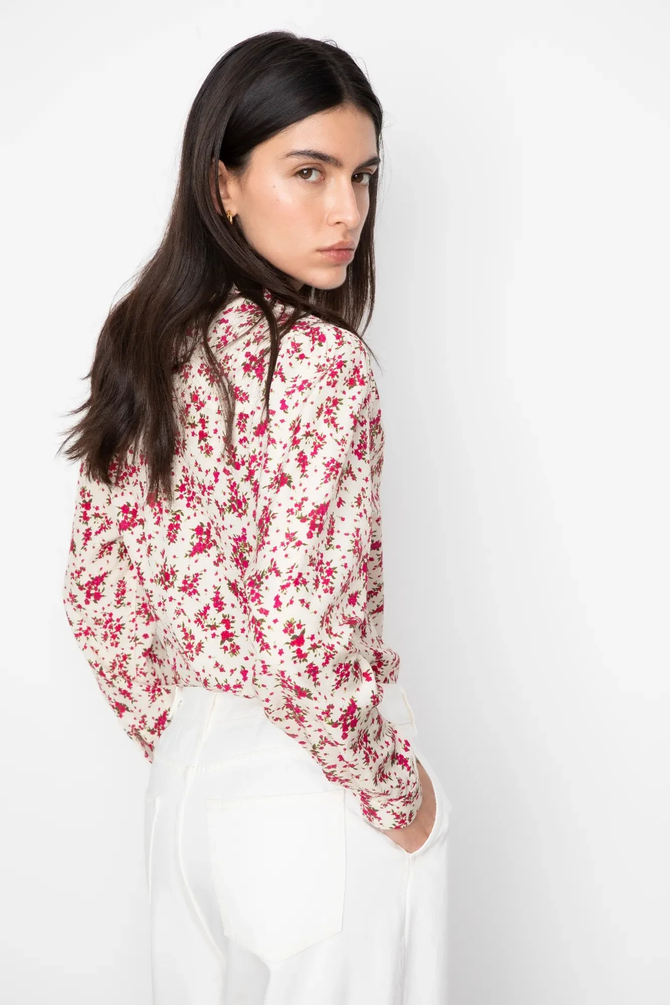 Lu Lu Blouse Berry Print - Image 6