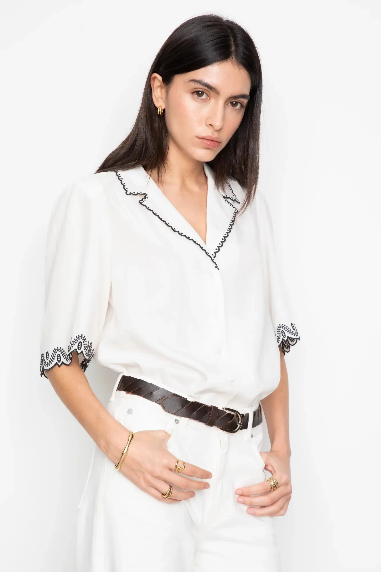 Jane Blouse Cream - Image 2