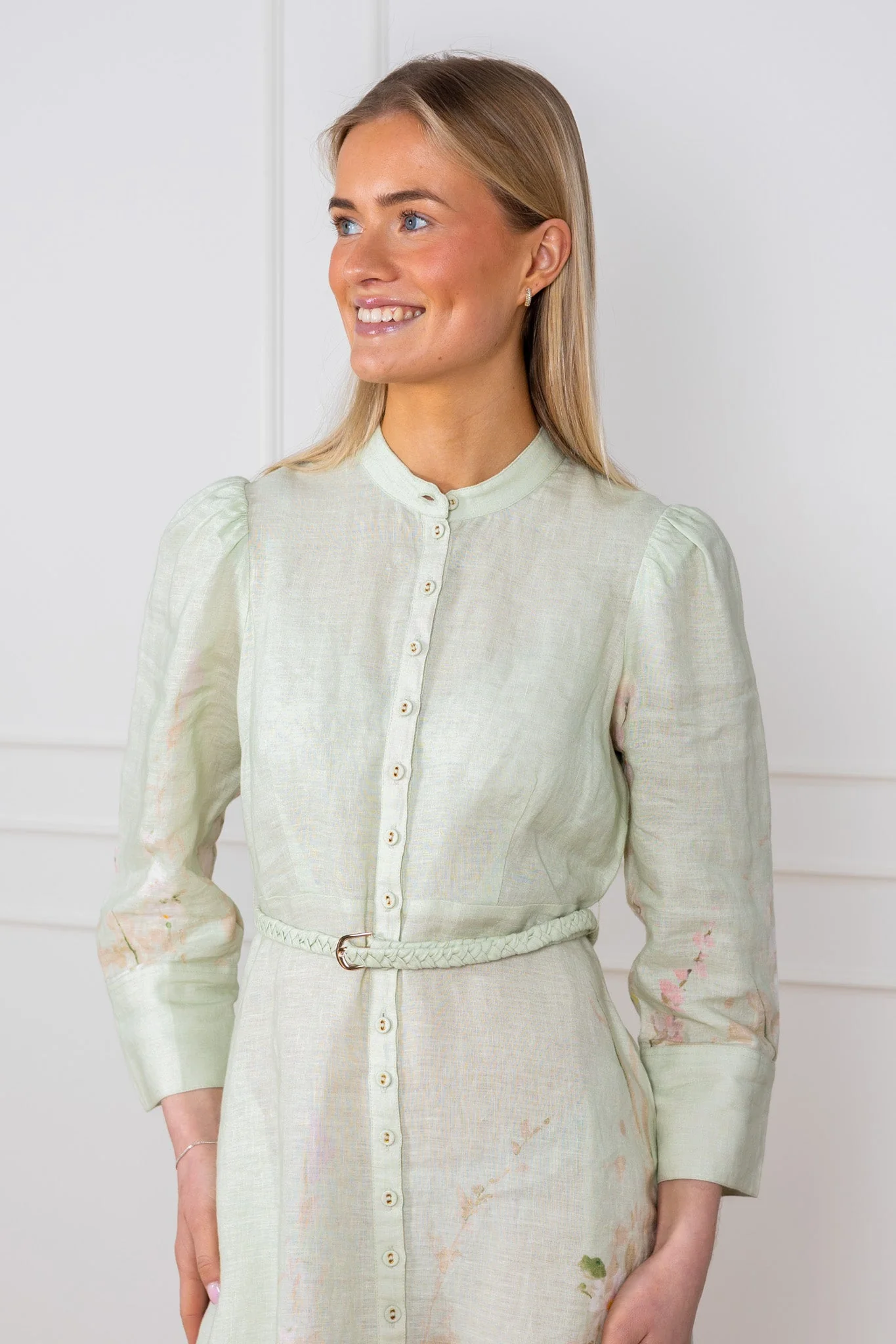Linen Button-Down Dress Harmony - Image 7
