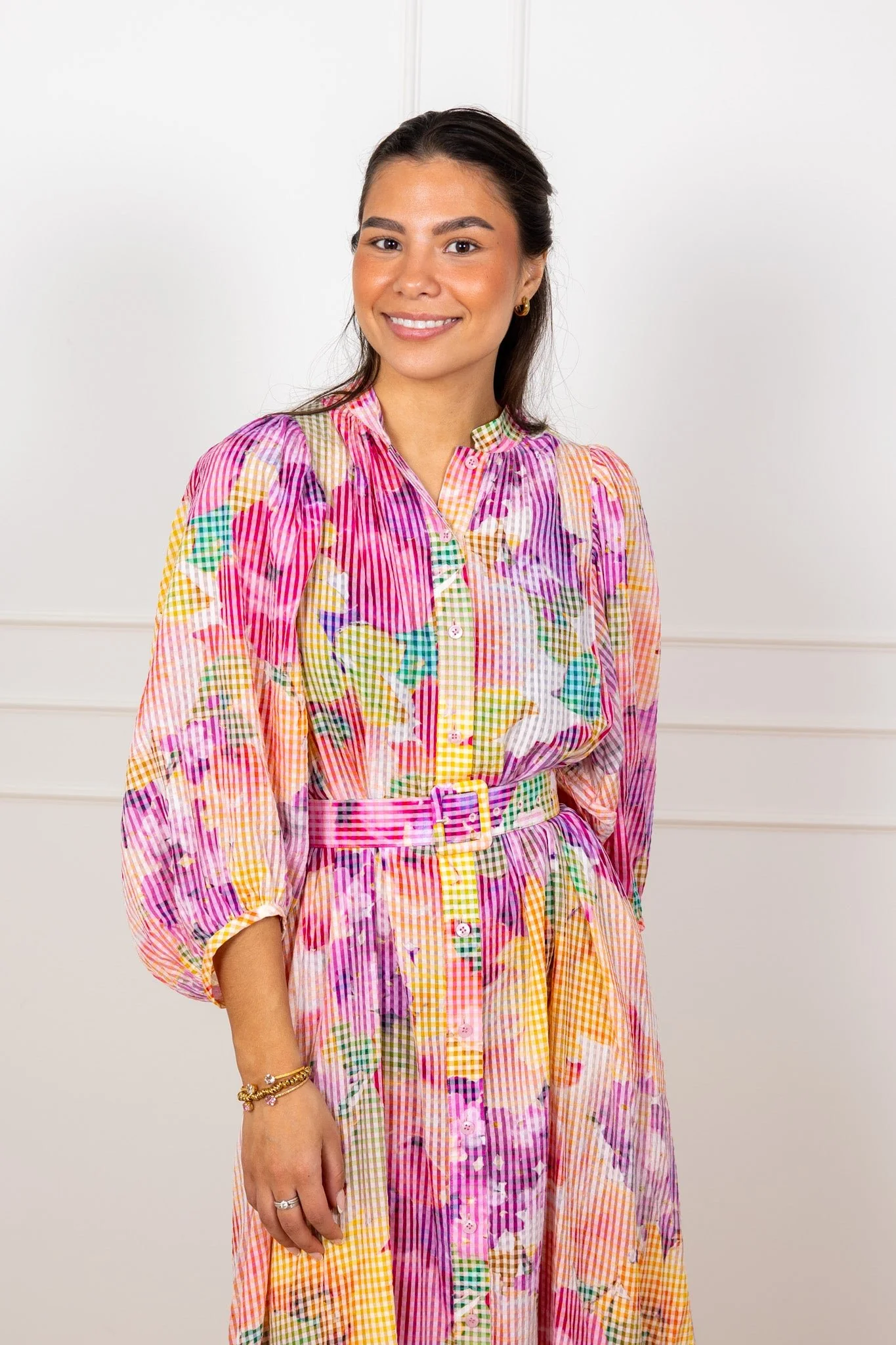 Checks Belt Dress Confetti - Image 7