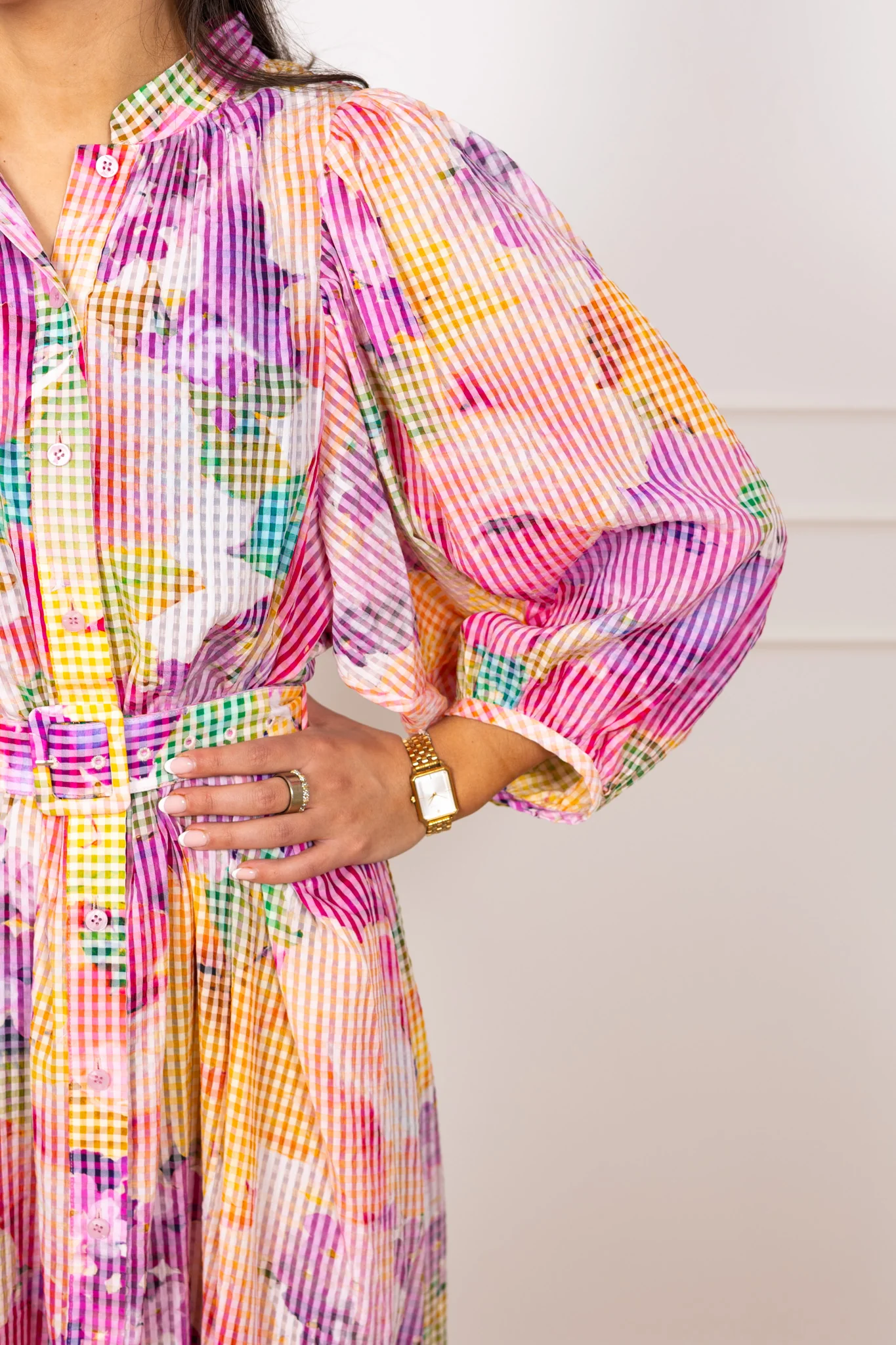 Checks Belt Dress Confetti - Image 9