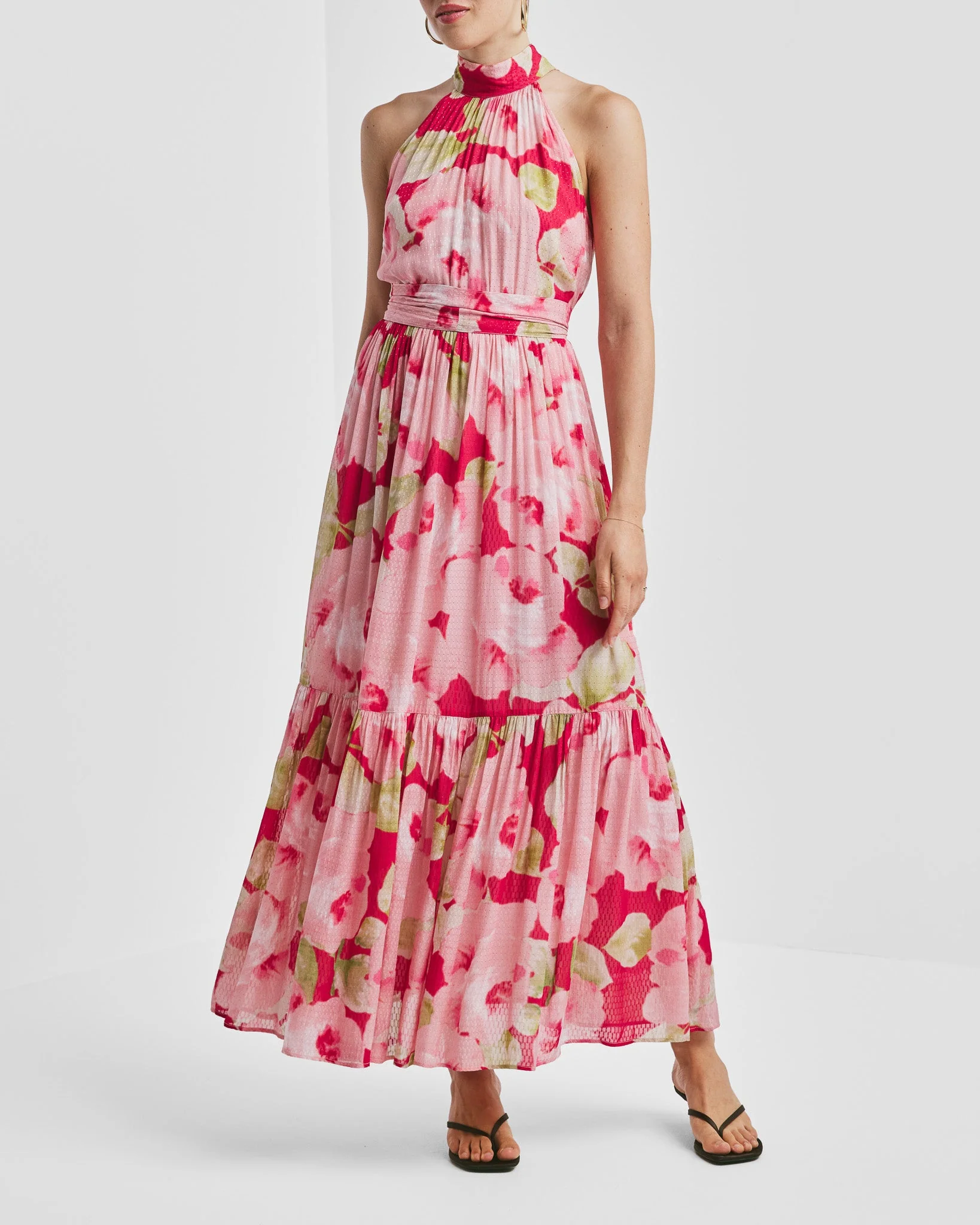 Dotted Georgette Halterneck Dress Romance - Image 7