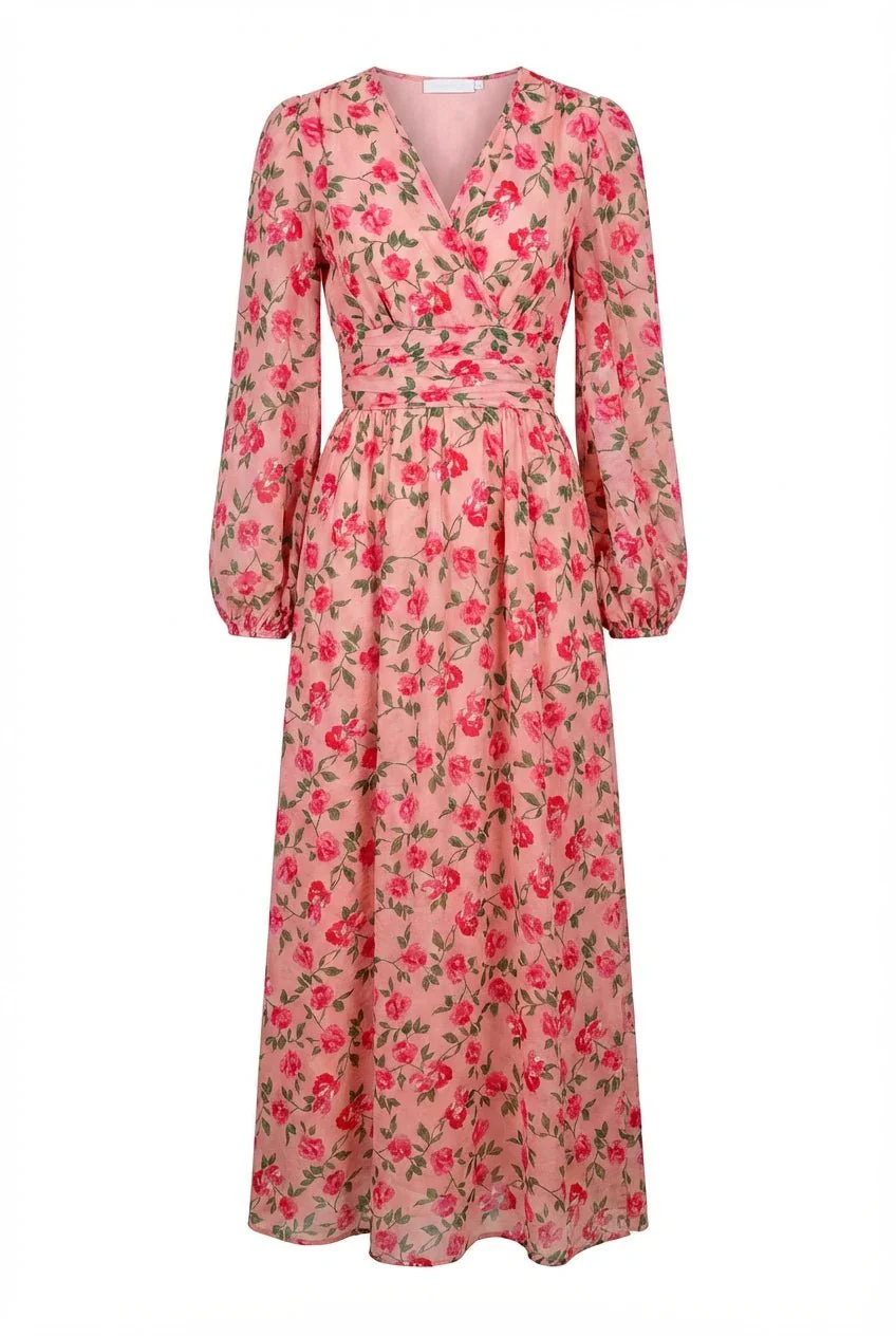 Viscose V-Neck Dress Elora - Image 2