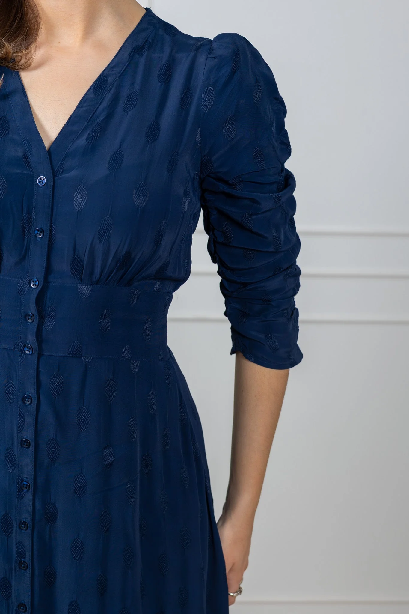 Spring Button-Down Dress Marine - Image 8