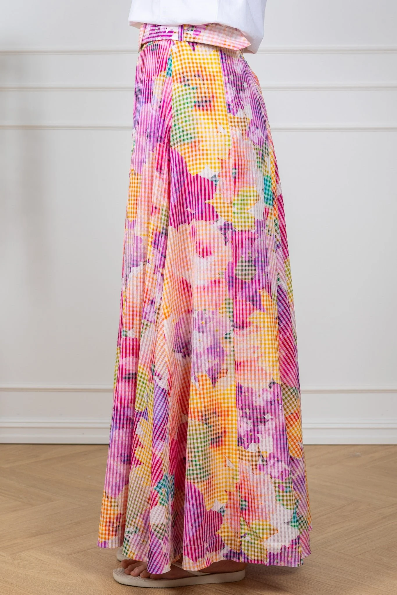 Checks Maxi Skirt Confetti - Image 5