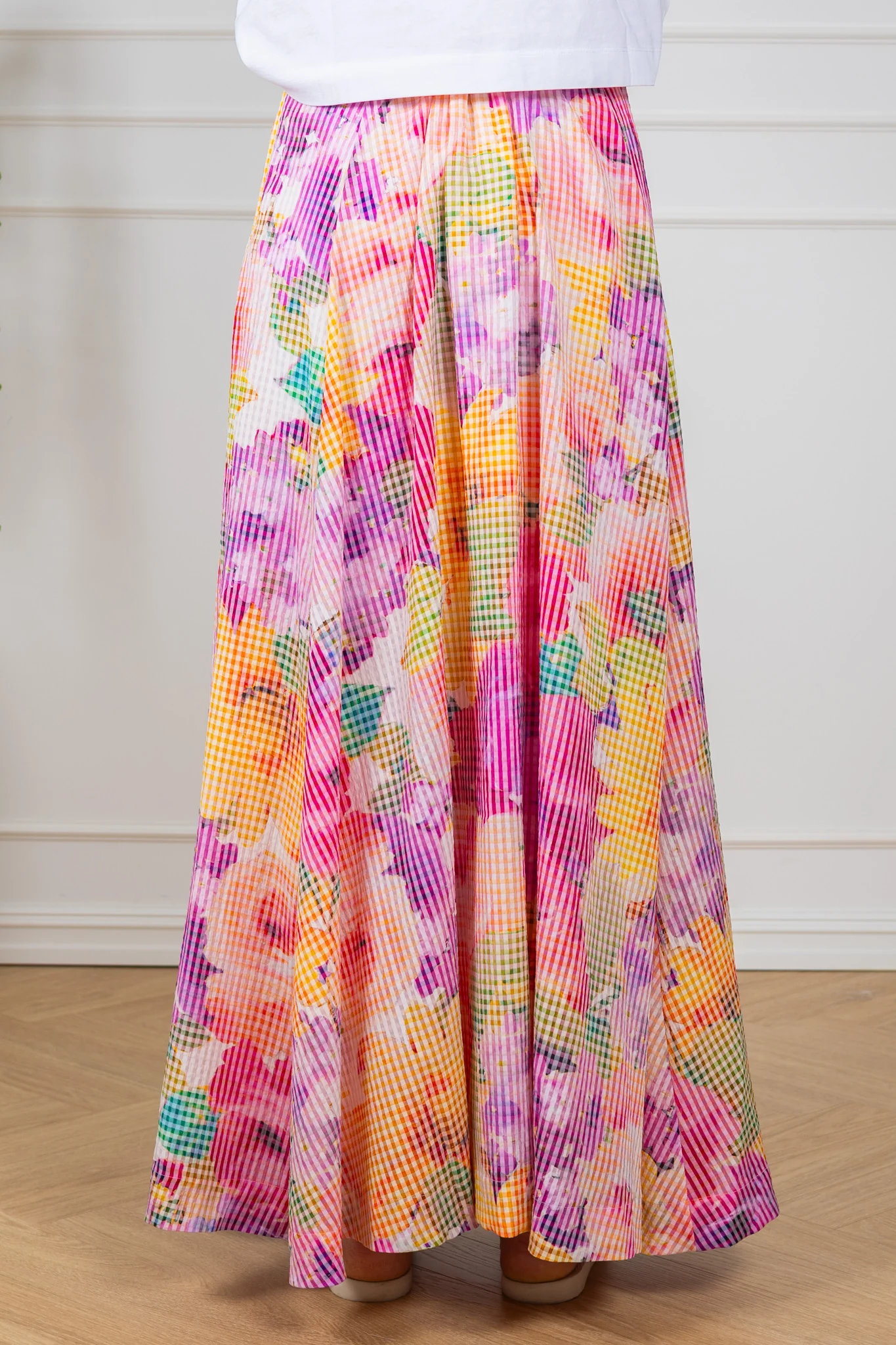 Checks Maxi Skirt Confetti - Image 6