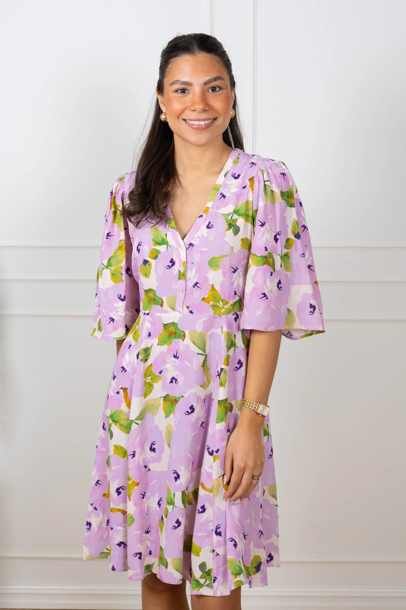Spring V-Neck Dress Delicate - Image 6