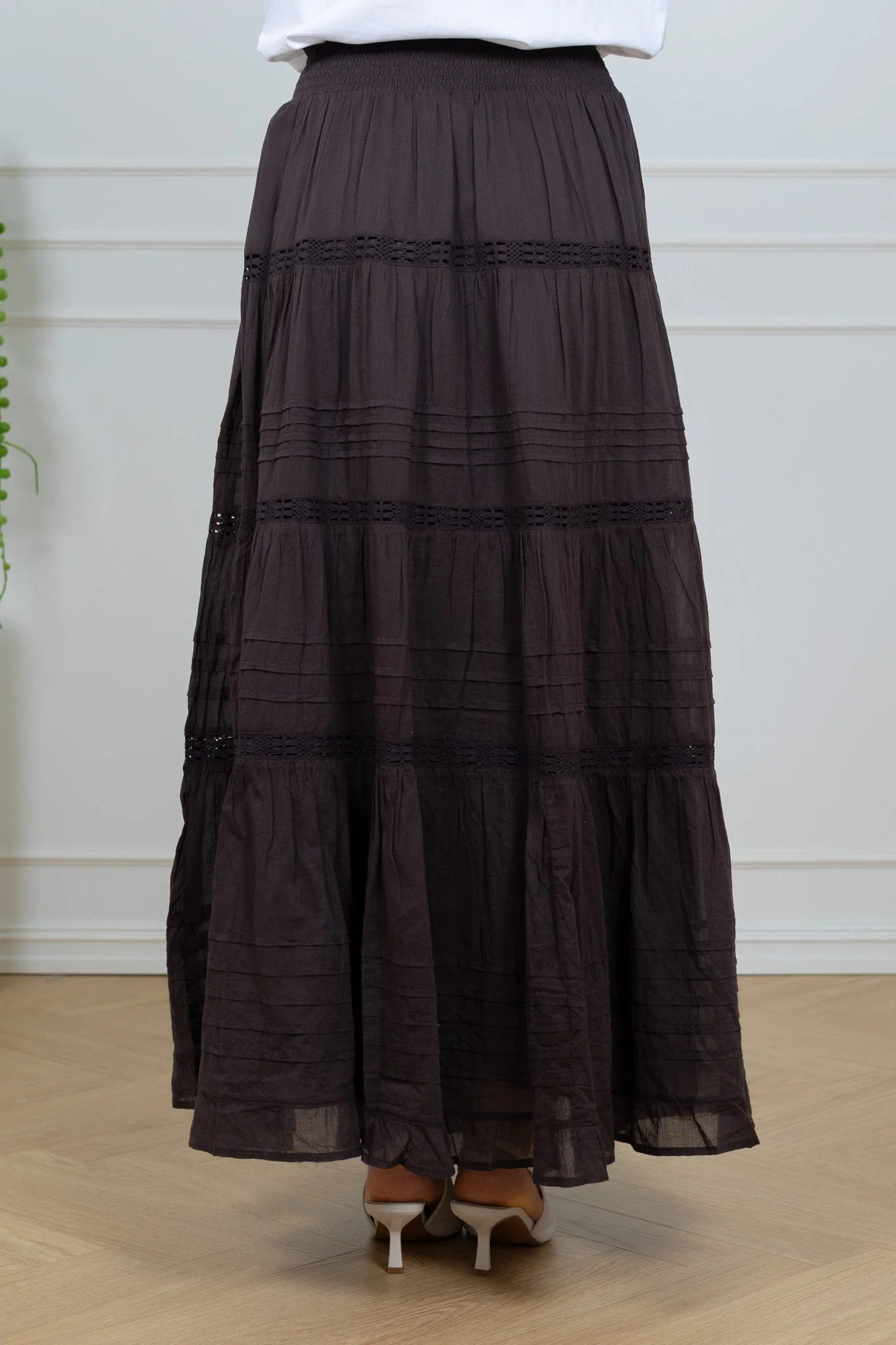Felicia S Voile Skirt Dark Brown - Image 6