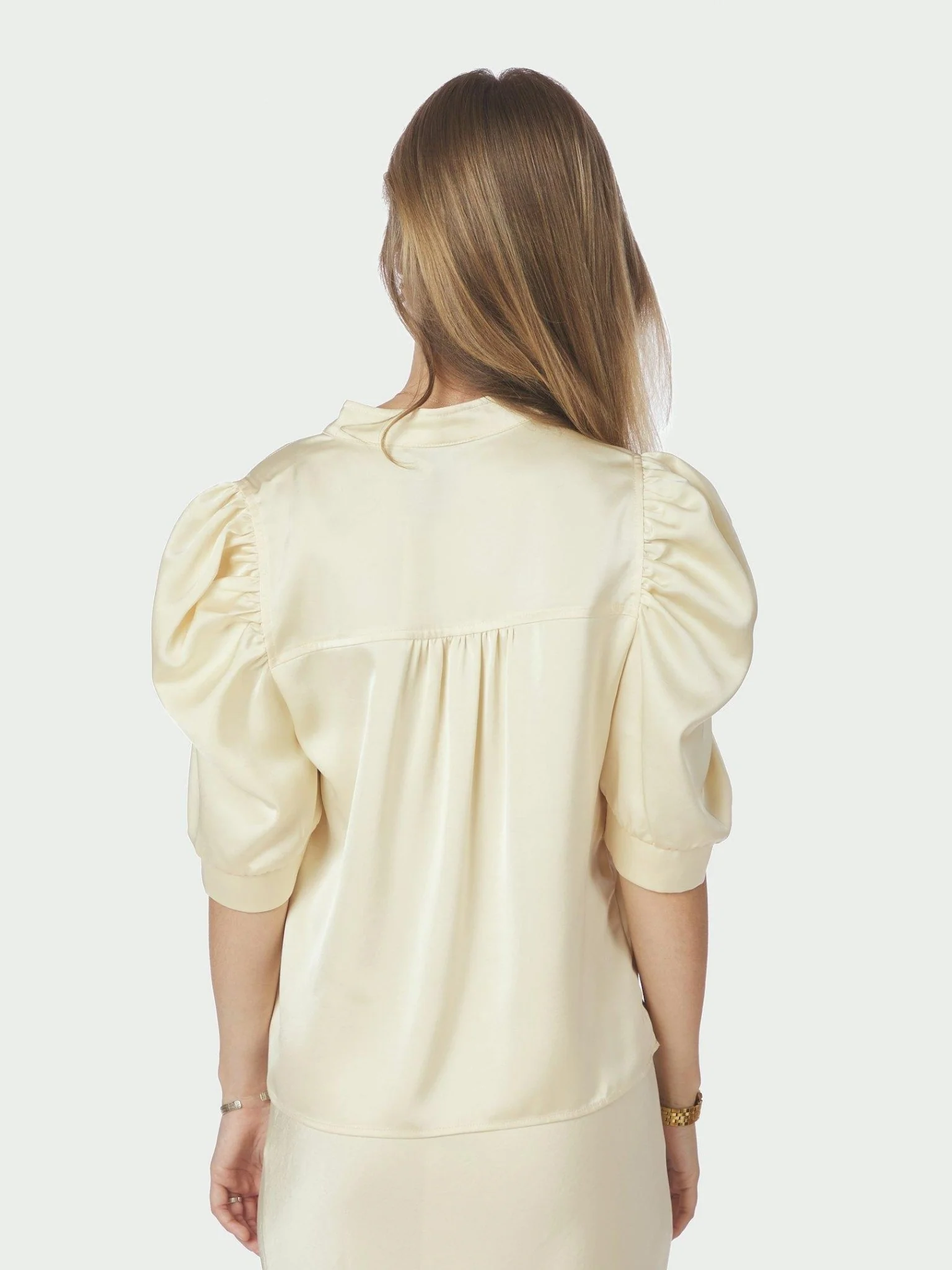 Roella Heavy Sateen Blouse Light Yellow - Image 7