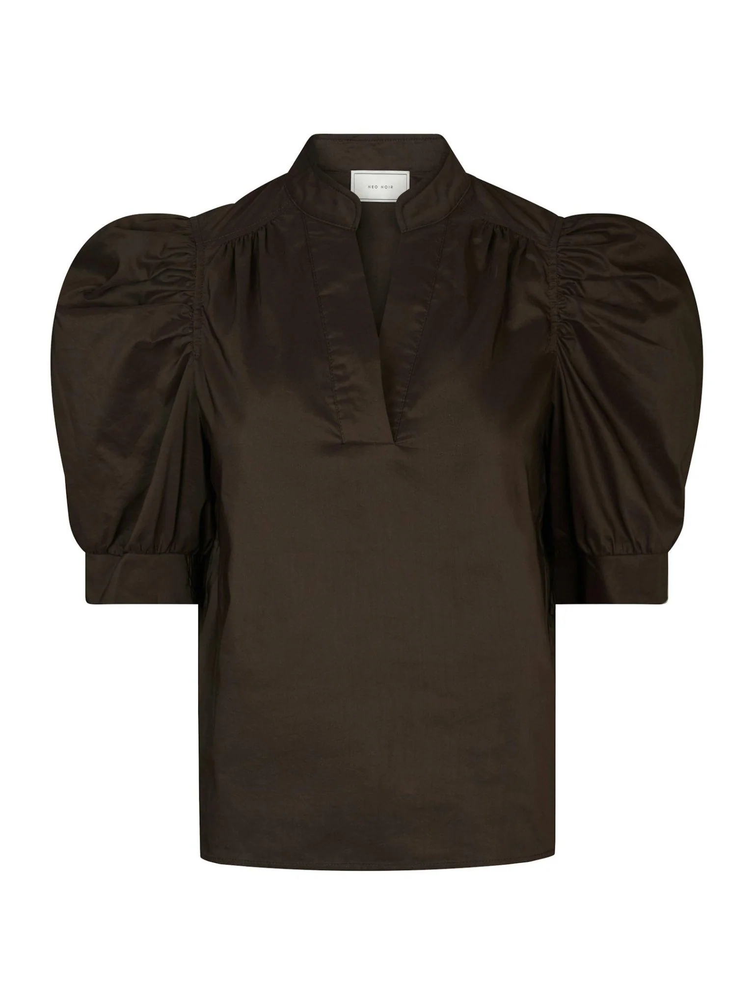 Roella Poplin Blouse Chocolate Brown - Image 2