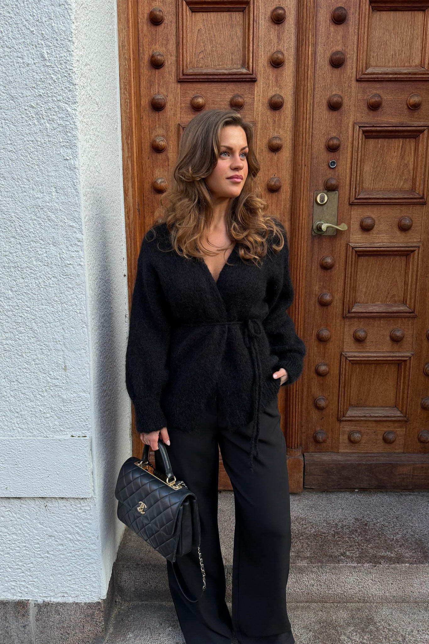 Ida Wrap Cardigan Black