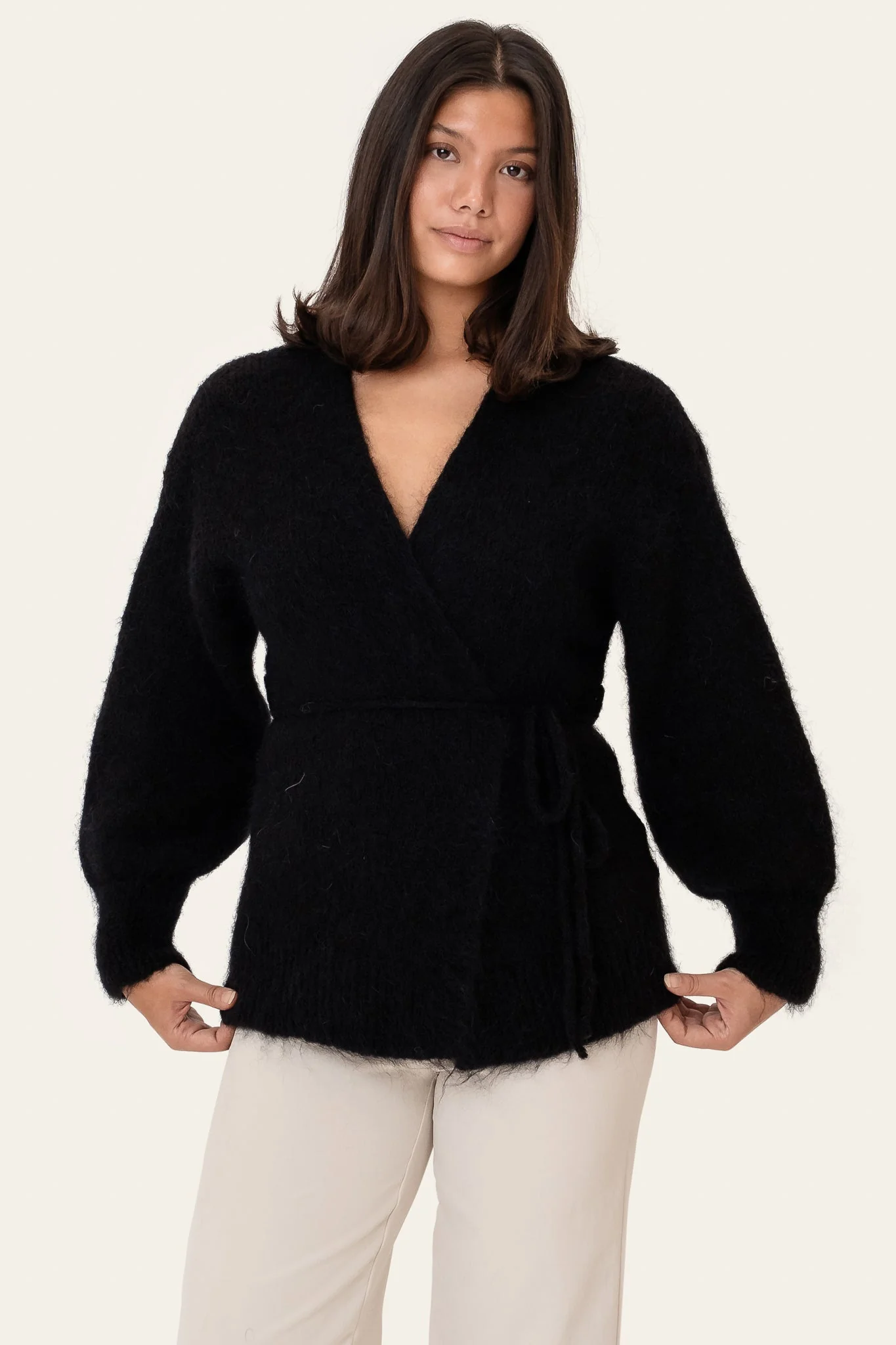Ida Wrap Cardigan Black - Image 4