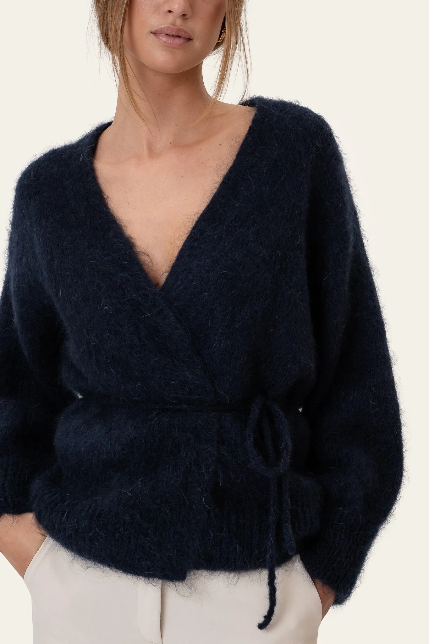 Ida Wrap Cardigan Navy - Image 8