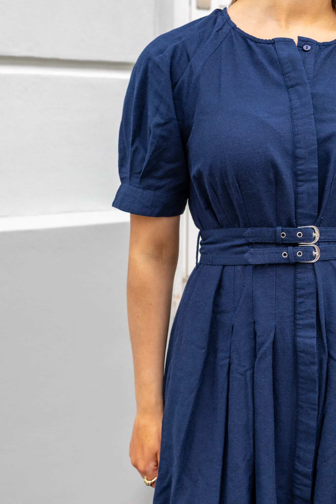 Maruma 2/4 Long Dress Navy Blazer - Image 7