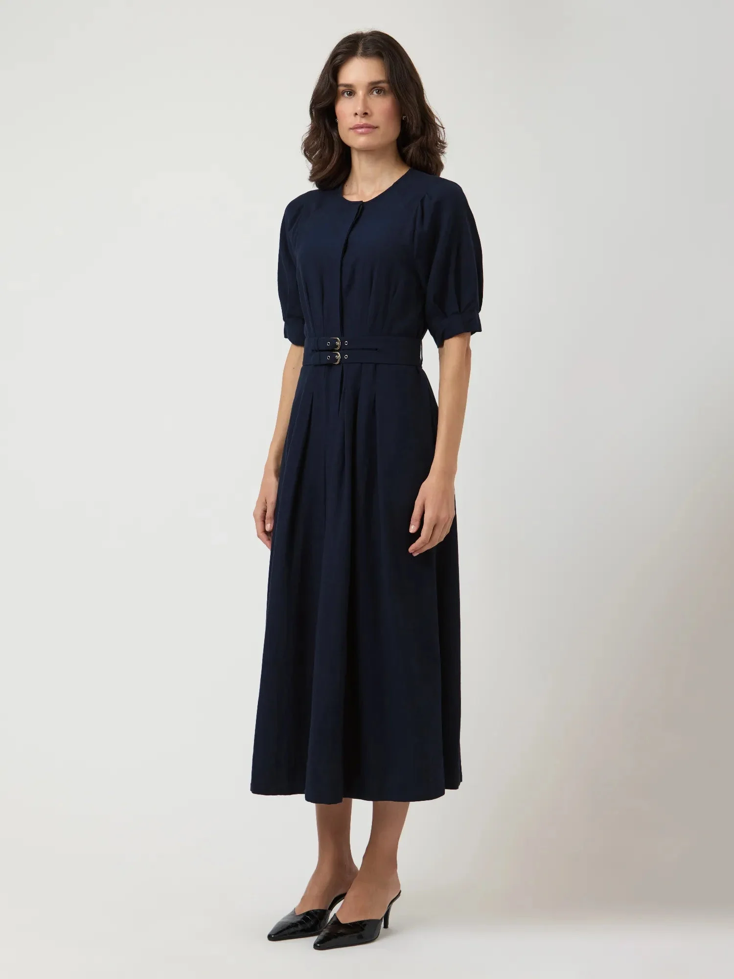 Maruma 2/4 Long Dress Navy Blazer - Image 8