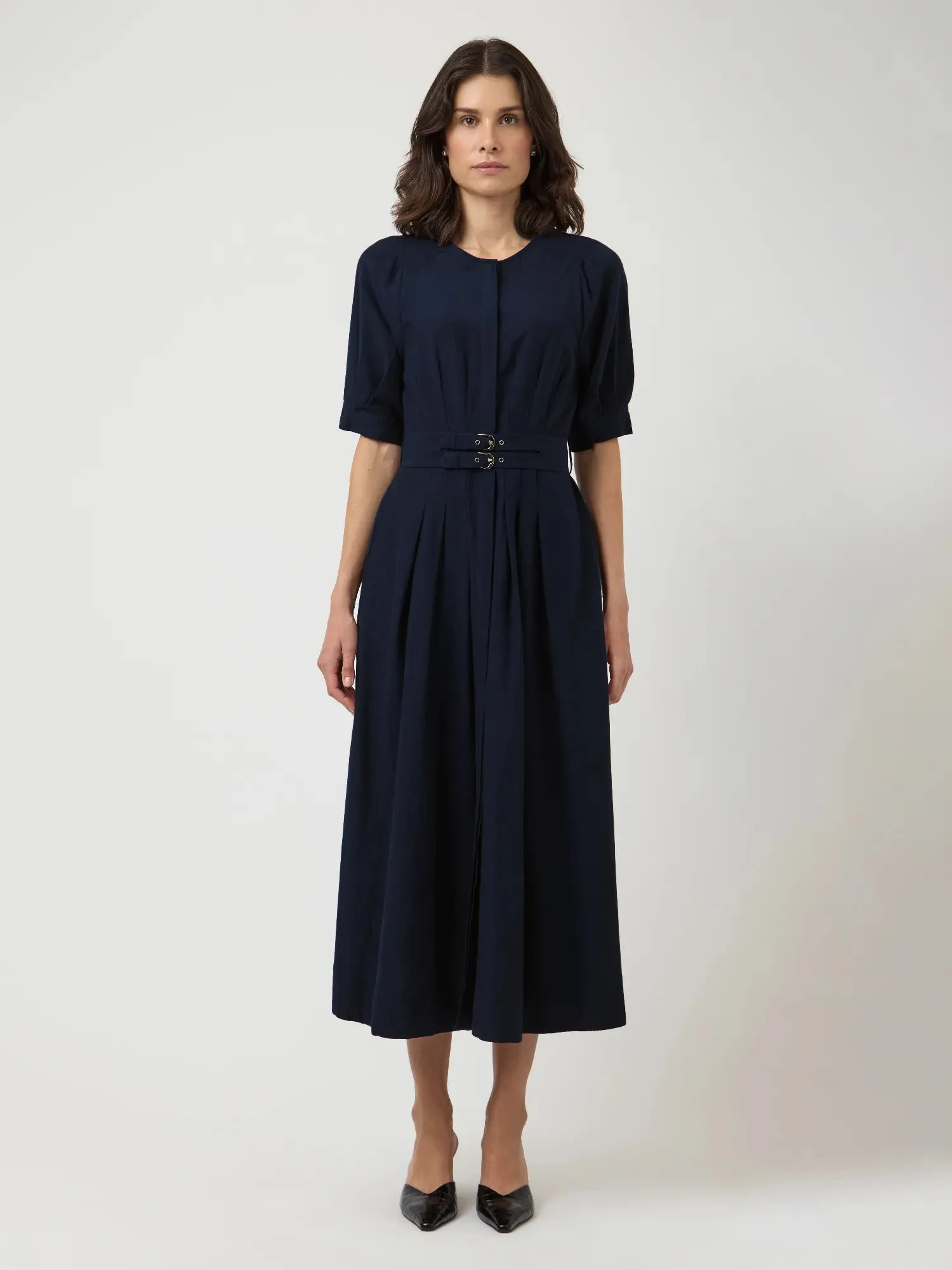 Maruma 2/4 Long Dress Navy Blazer - Image 9