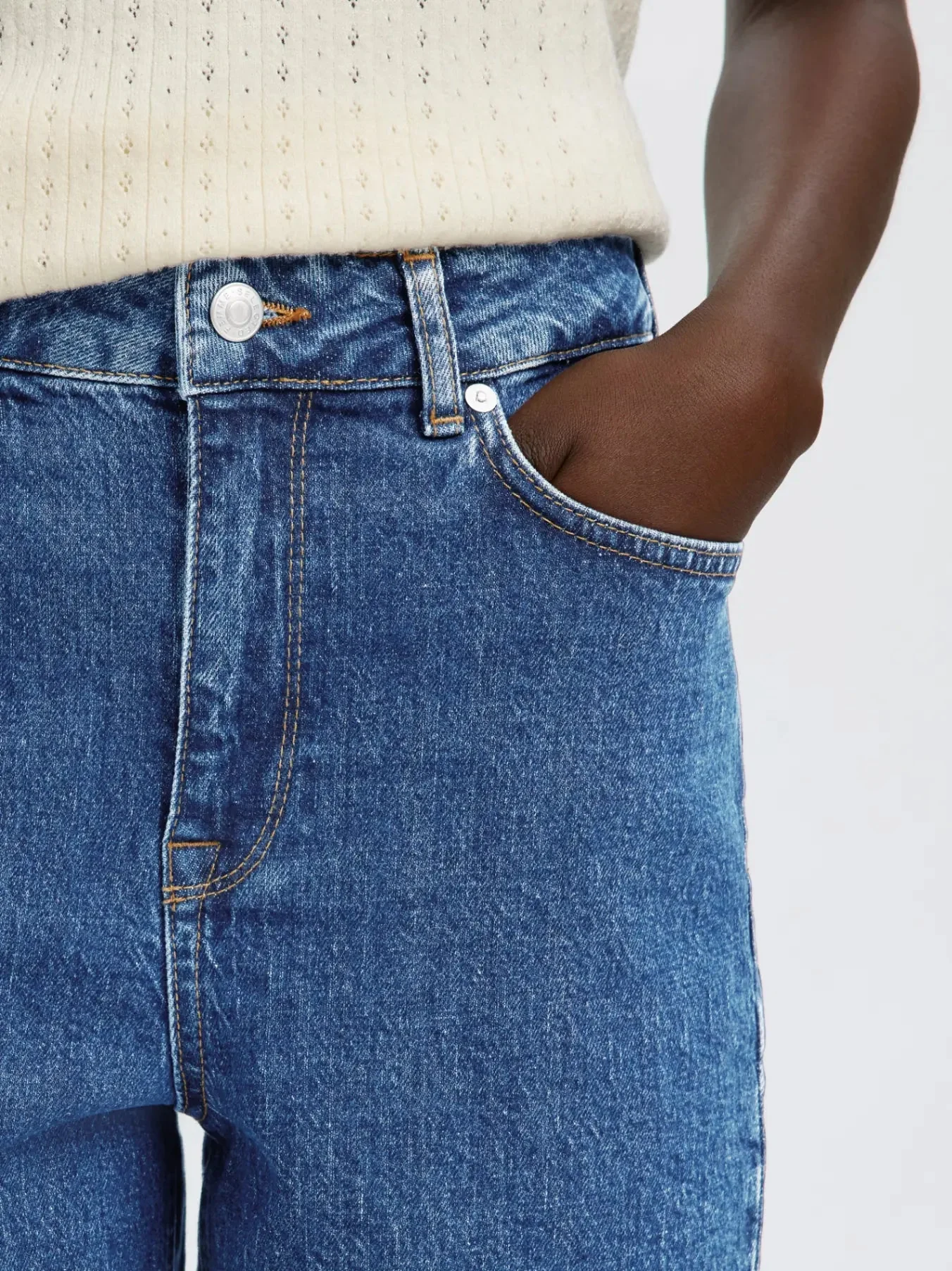 Krista Hw Midlue Denim Shorts Medium Blue Denim - Image 8