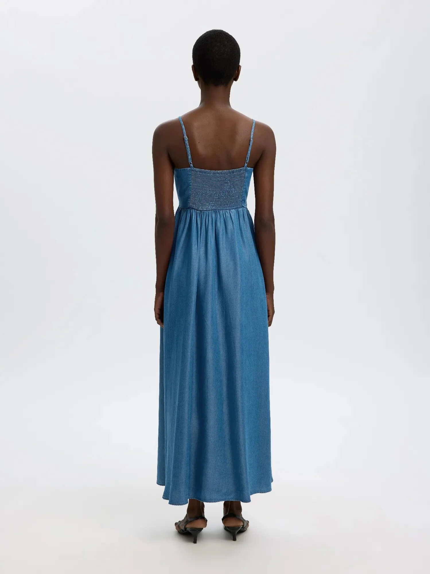 Janna Regular Sl Ankle Dress Medium Blue Denim - Image 3