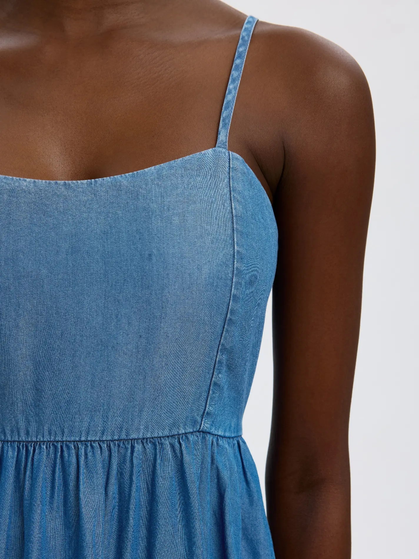 Janna Regular Sl Ankle Dress Medium Blue Denim - Image 4