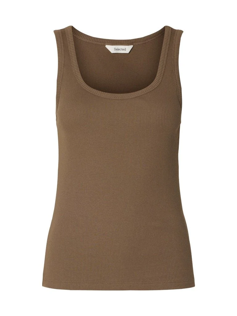 Anna U-Neck Tank Top Chocolate Chip