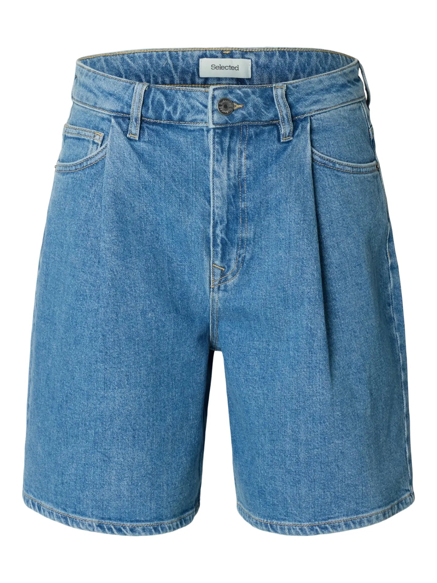 Wide Merle-Kori Hw Denim Shorts Light Blue Denim