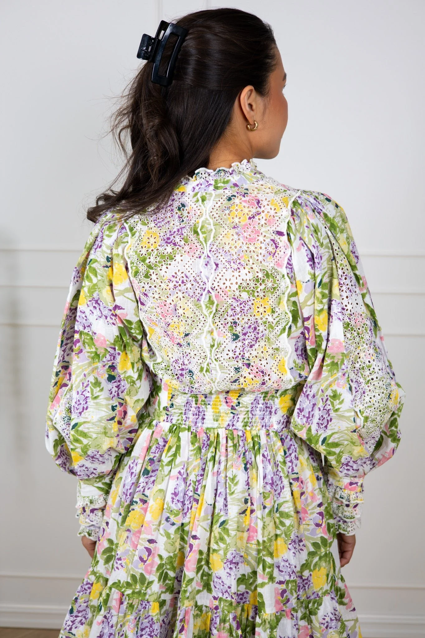 Cotton Slub Mini Dress Summer Lilacs - Image 10