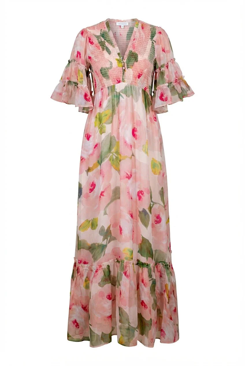 Organza Smocking Dress Rosette - Image 2