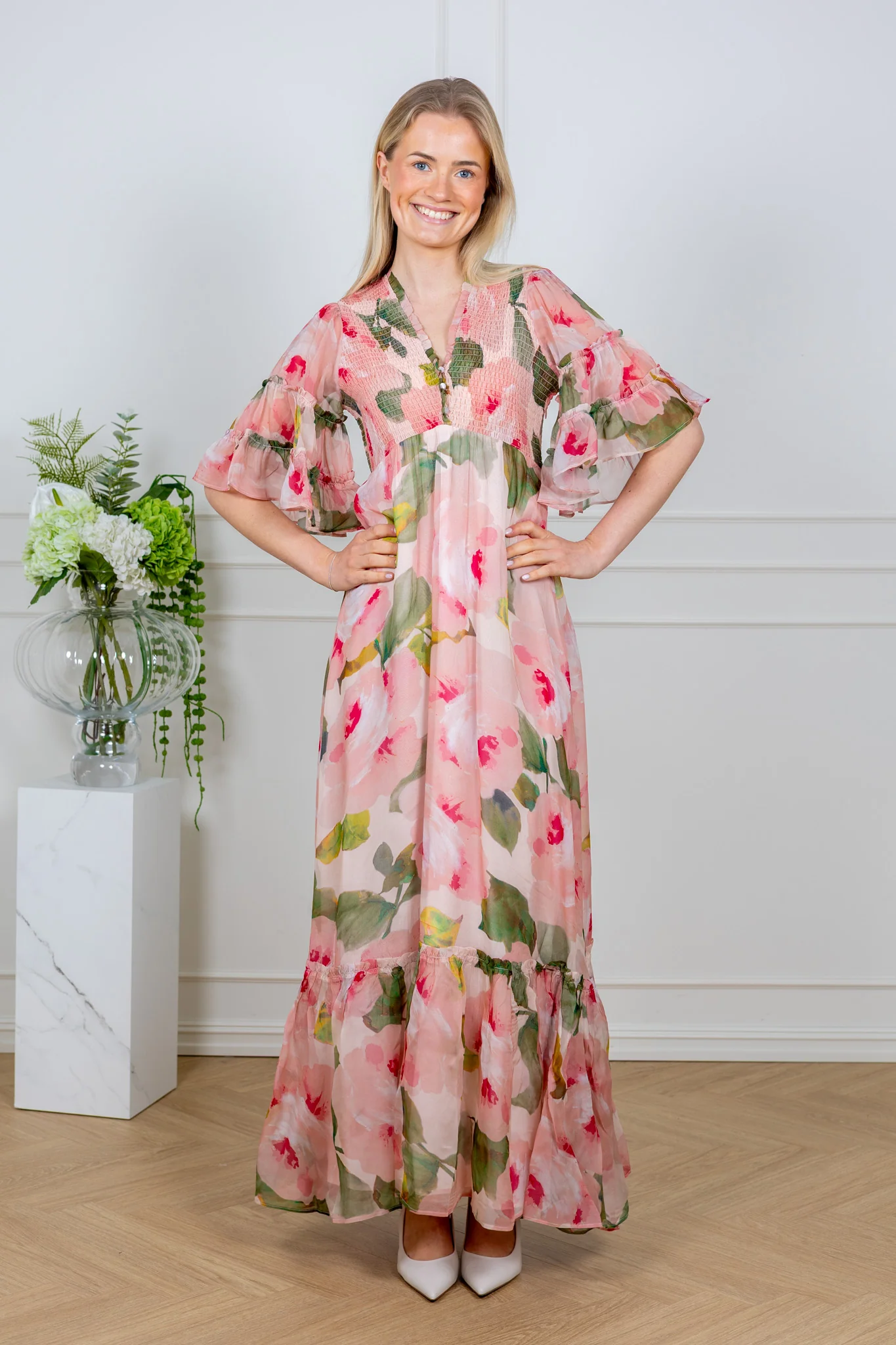 Organza Smocking Dress Rosette - Image 3