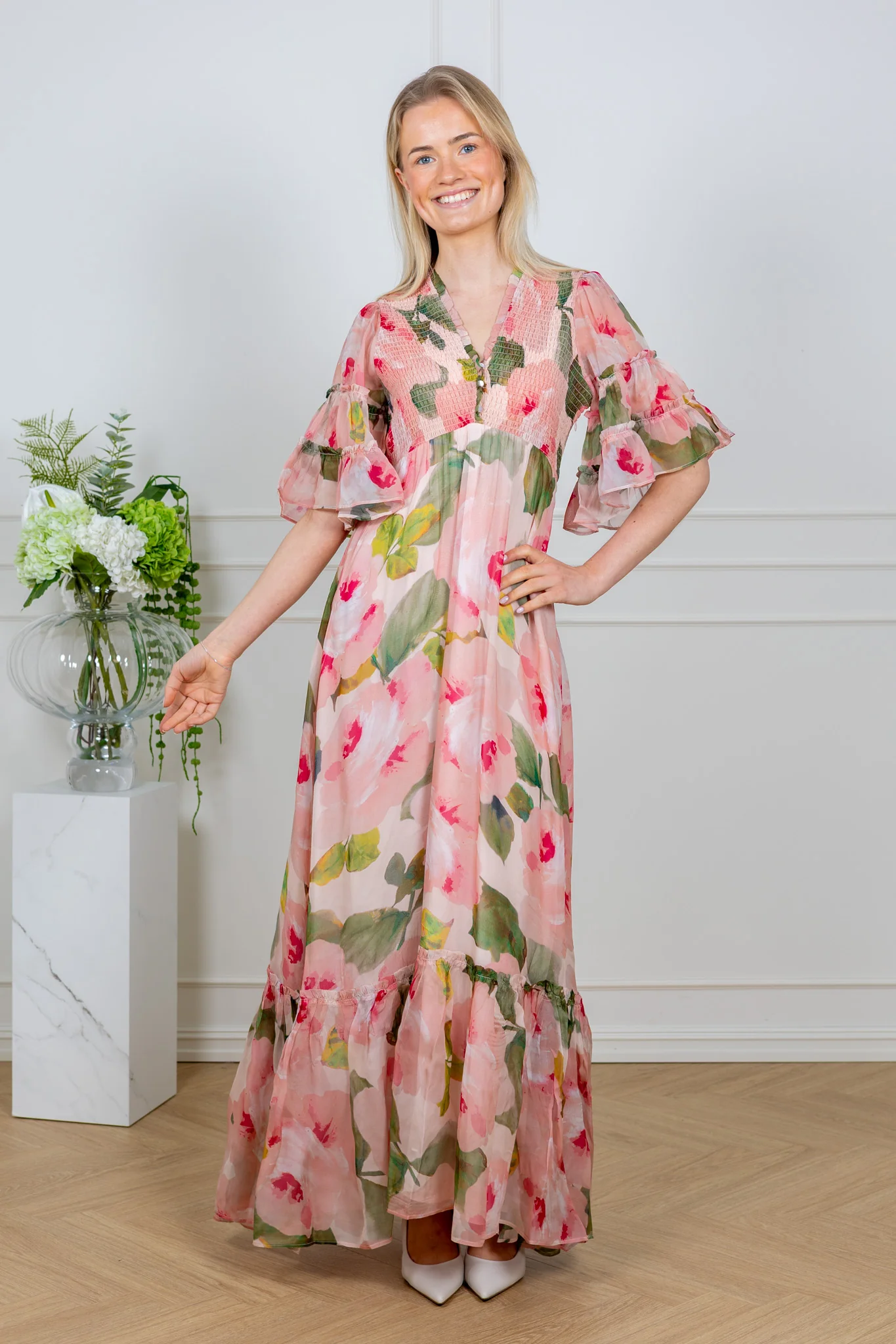 Organza Smocking Dress Rosette - Image 4