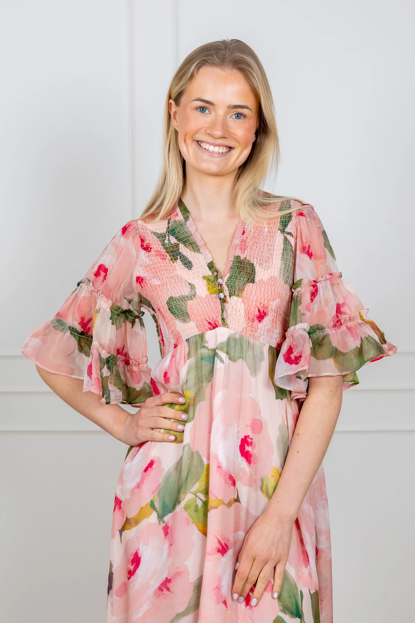 Organza Smocking Dress Rosette - Image 5