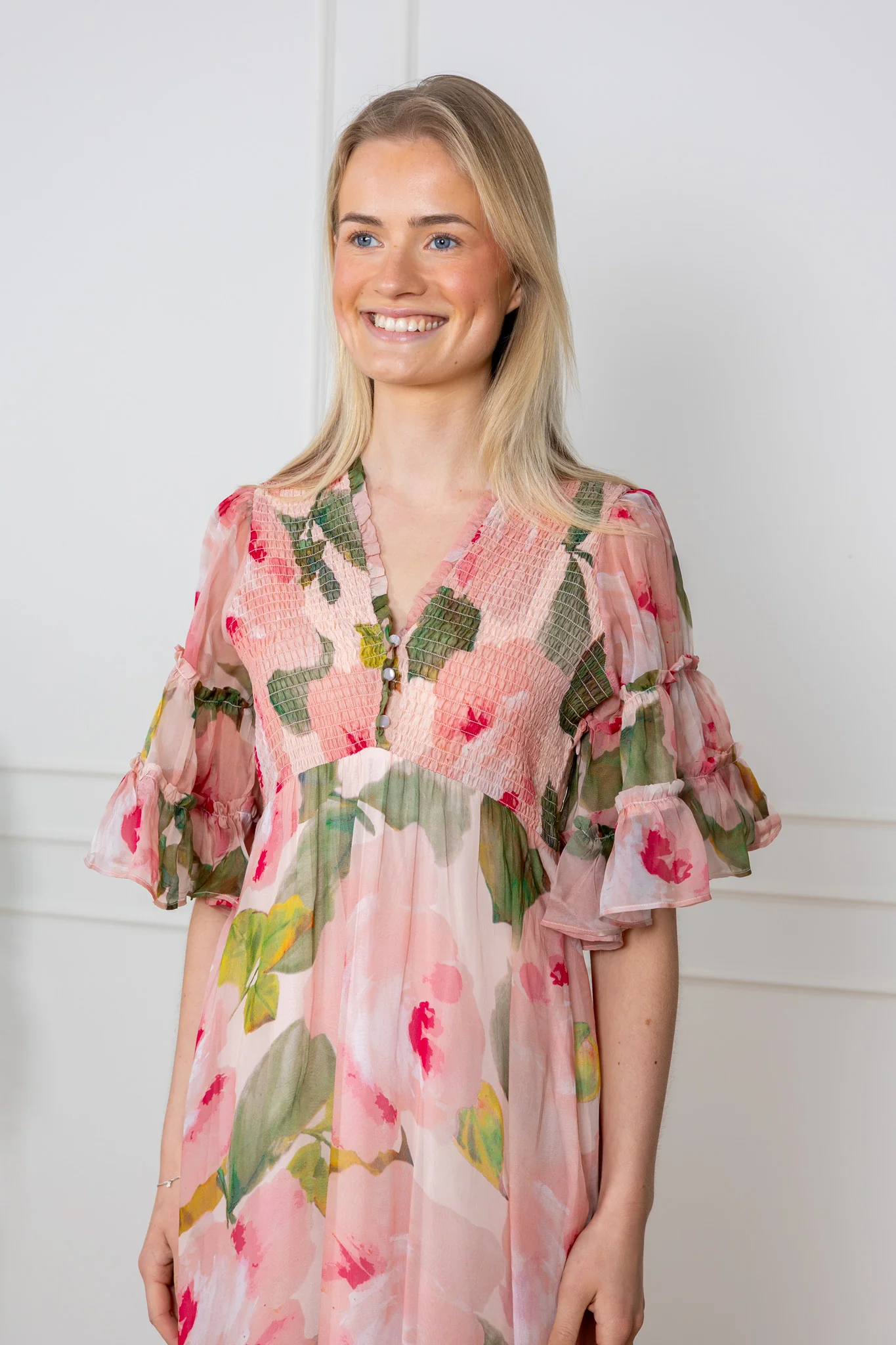Organza Smocking Dress Rosette - Image 7