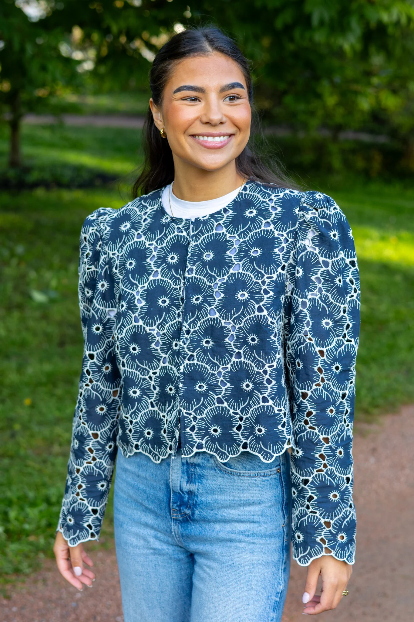 Broderie Anglaise Jacket Marine - Image 3