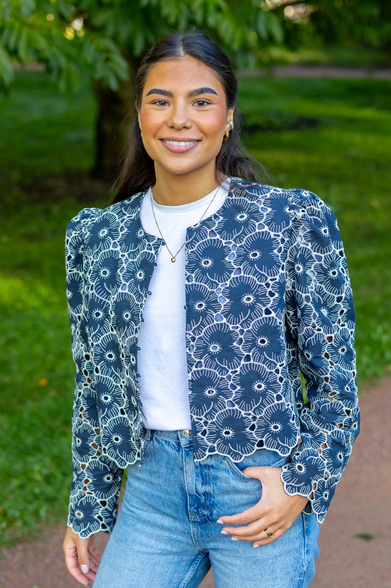 Broderie Anglaise Jacket Marine - Image 4