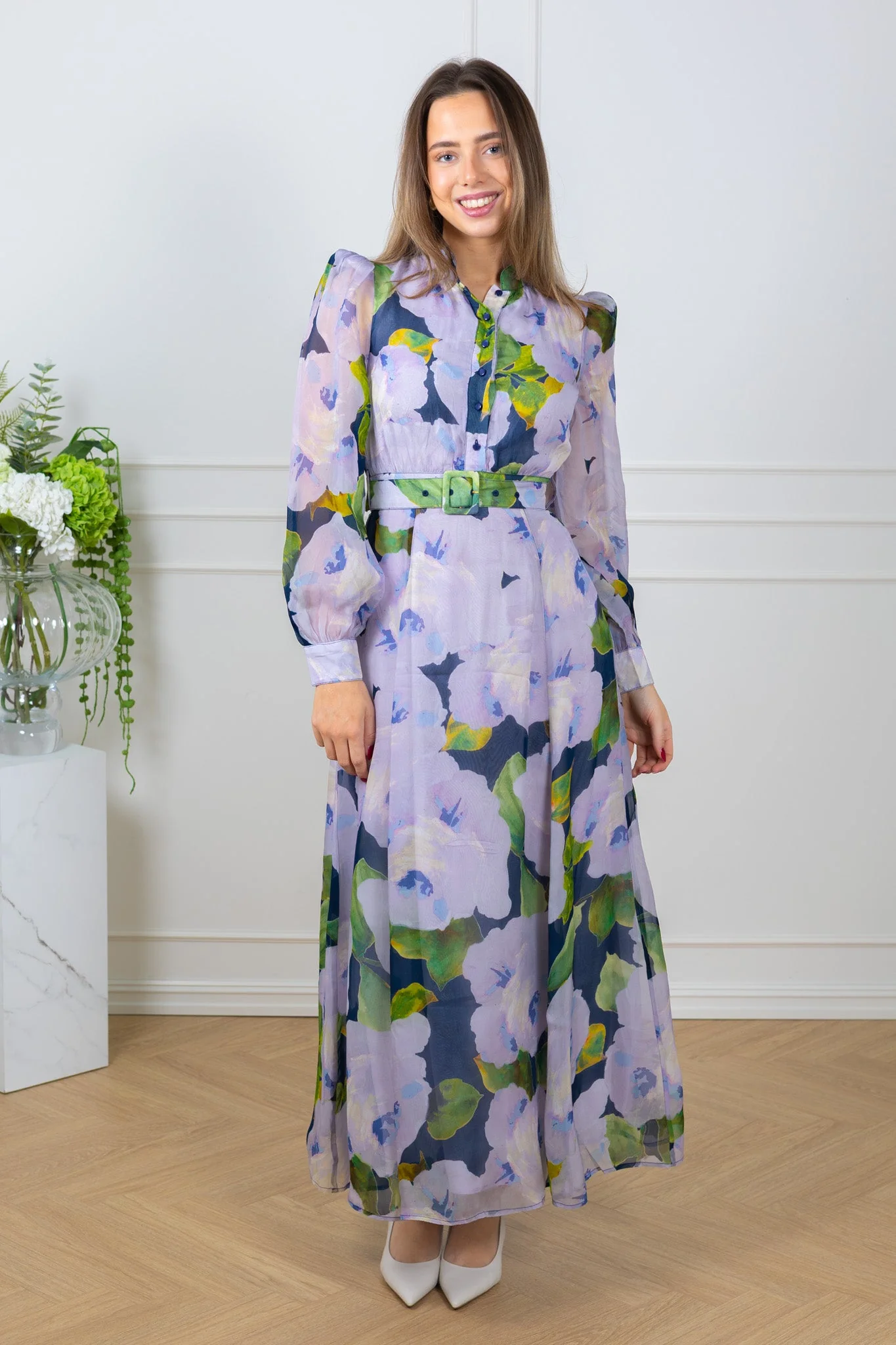 Organza Belt Dress Viola - Image 2