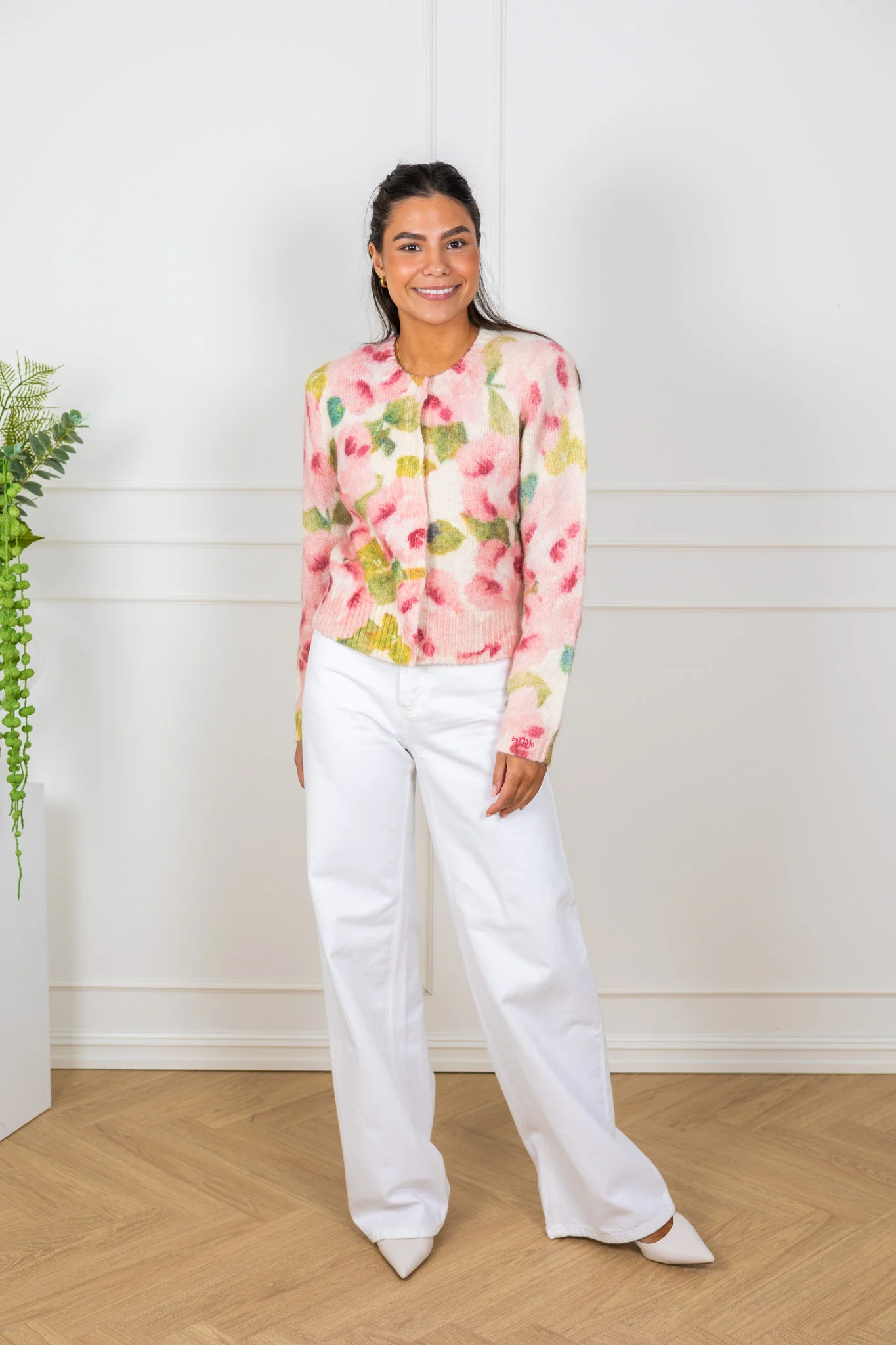 Hairy Knit Jacket Blush Rose - Image 5