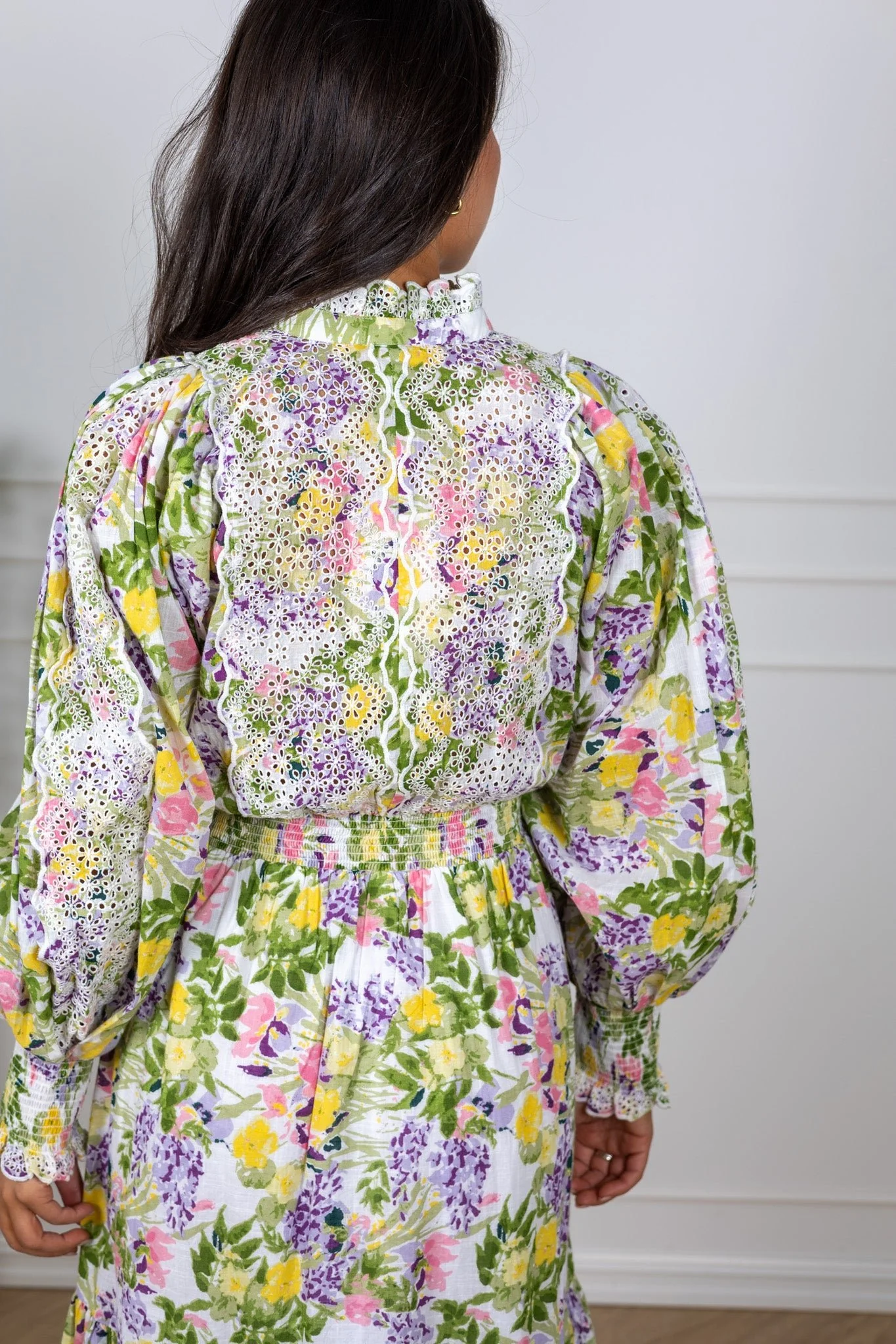 Cotton Slub Midi Dress Summer Lilacs - Image 7