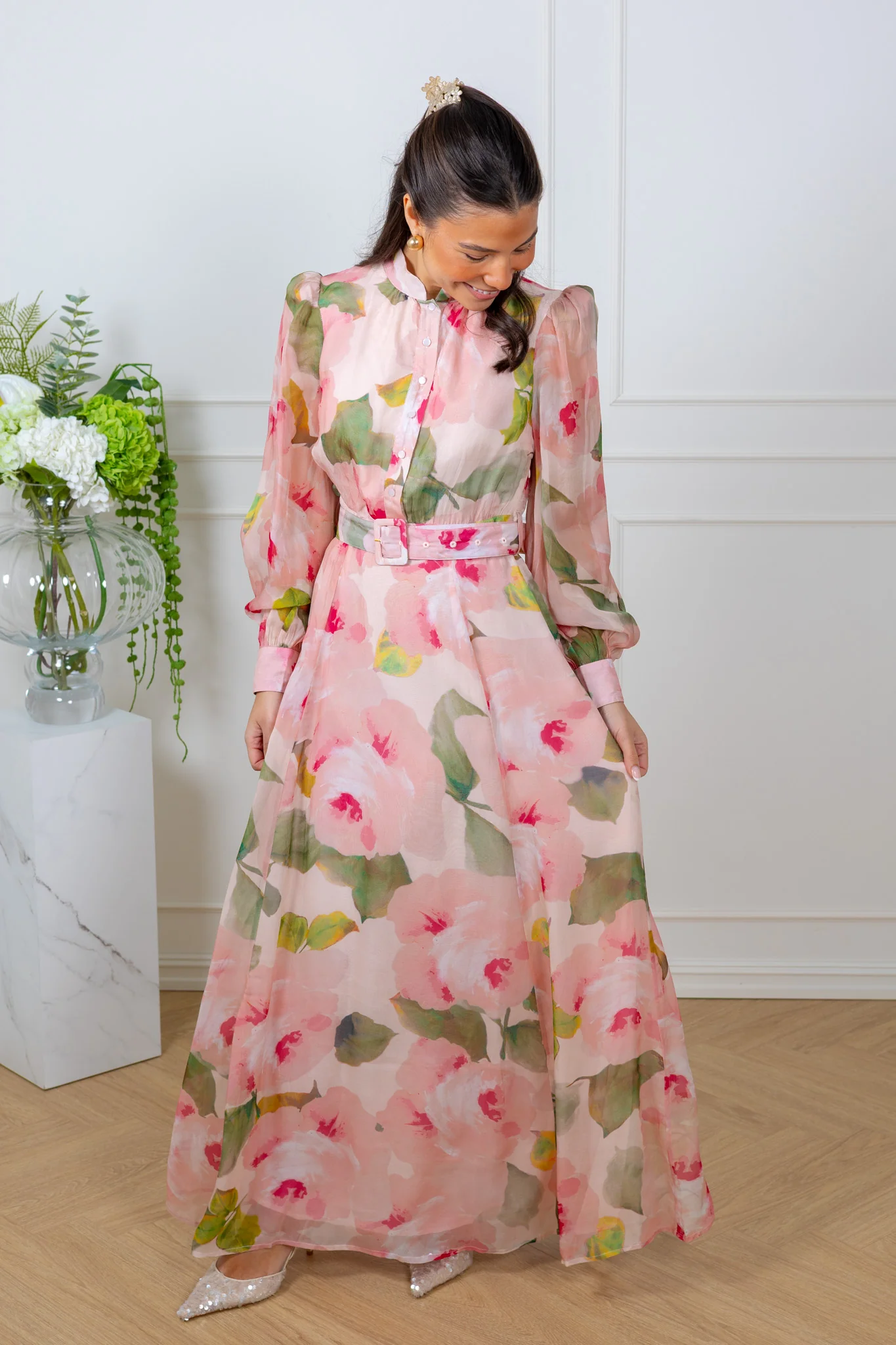 Organza Belt Dress Rosette - Image 3