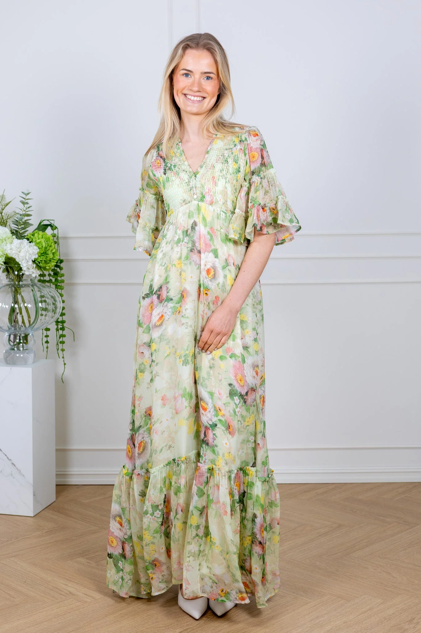 Organza Smocking Dress Watercolour Dreams - Image 4